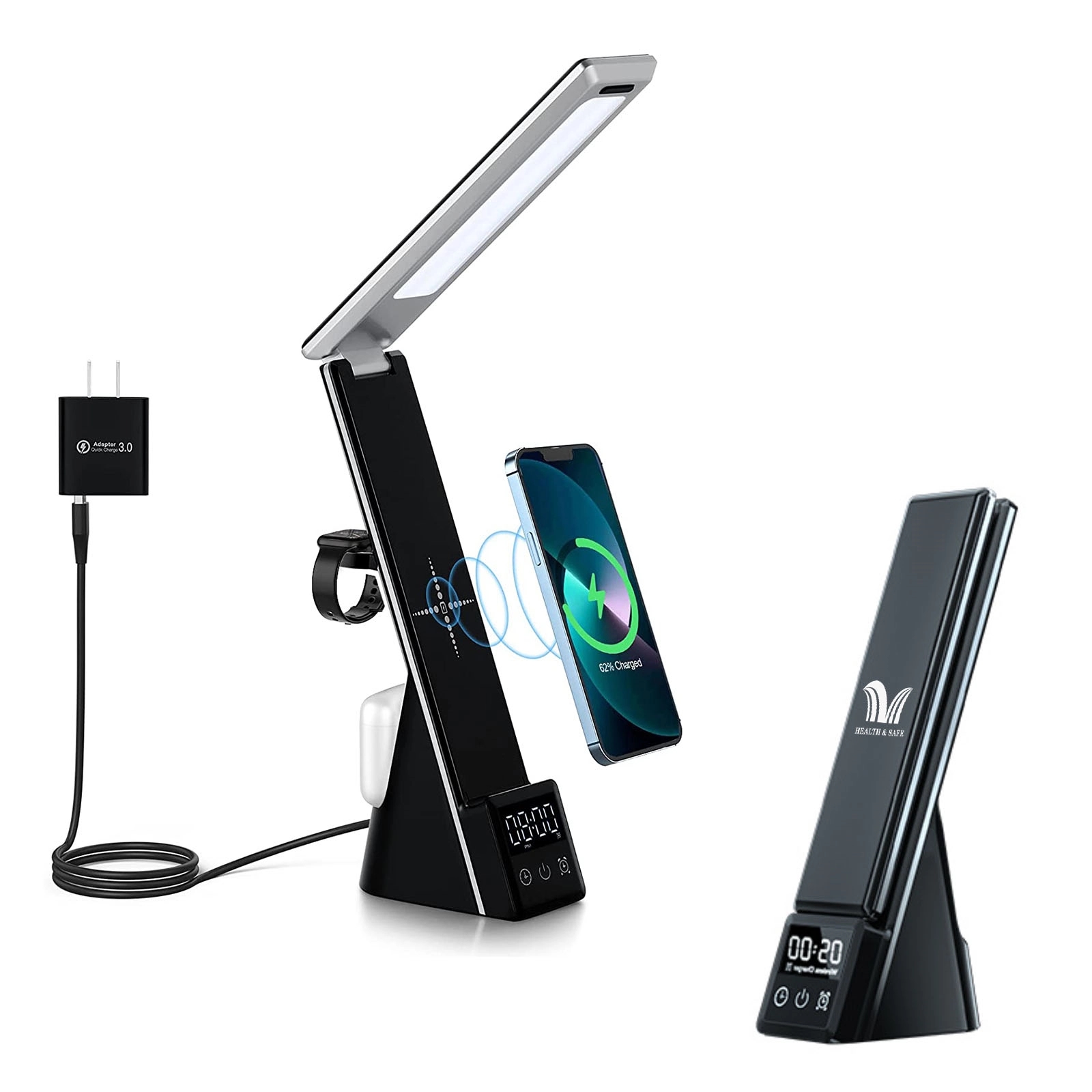 3 in 1 Folding Desk Lamp with Wireless Charger 4