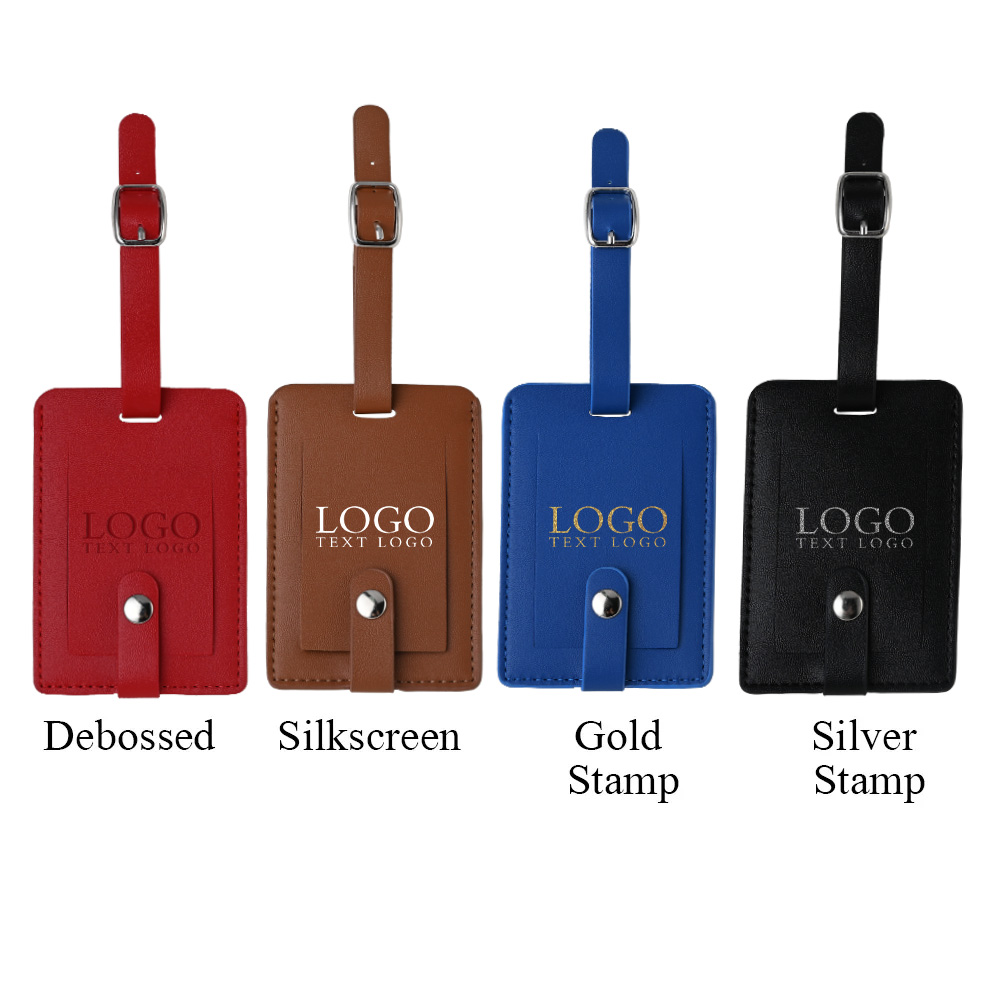 Elegant Leather Luggage Tags with A Classic Buckle Strap 9