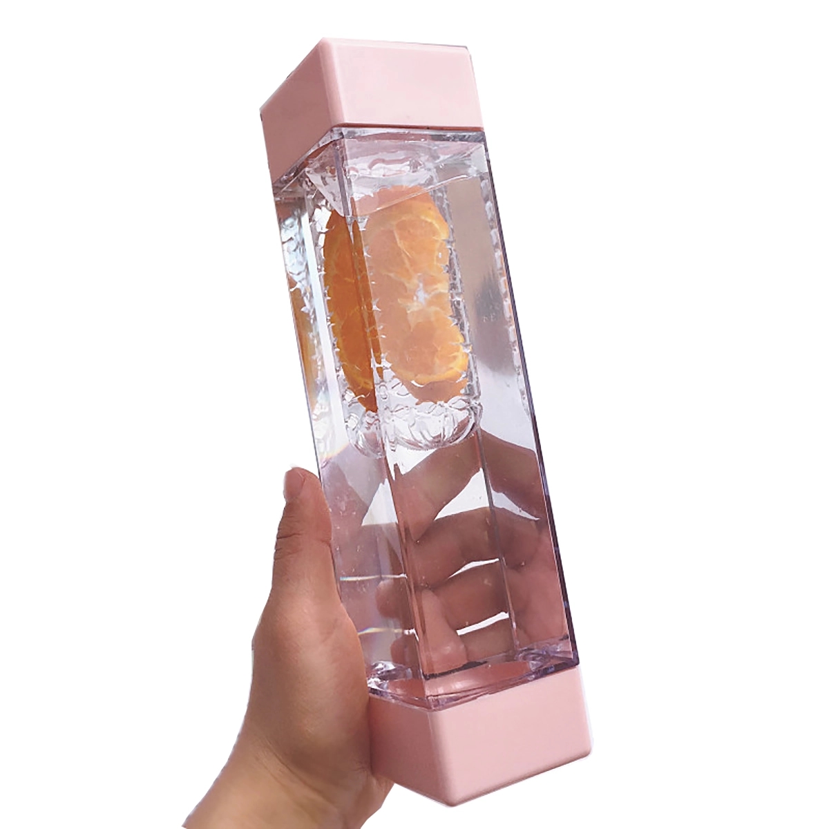 Square Water Bottle With Fruit Infuser 16 oz 4