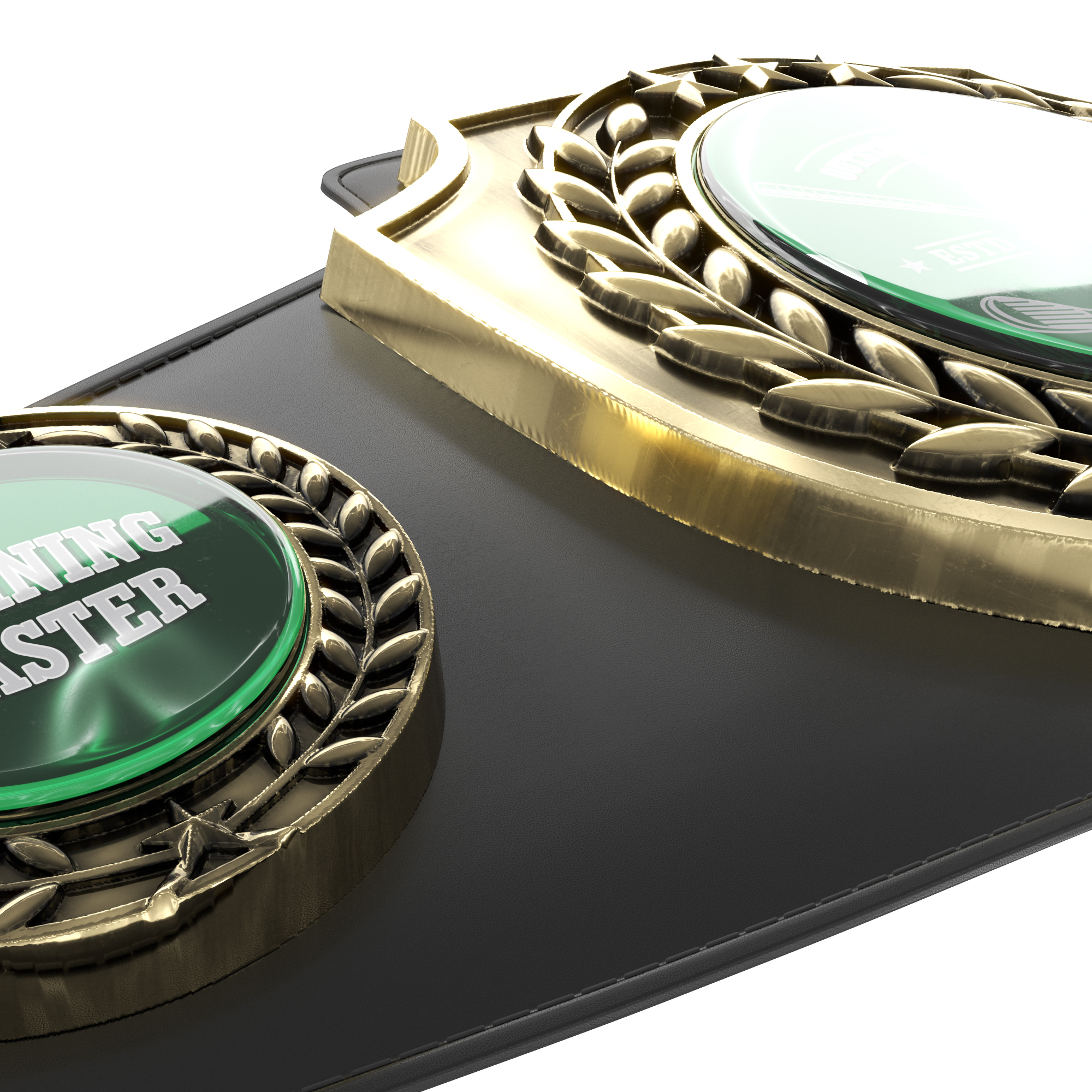 Express Vibraprint® Antique Bright Champion Award Shield Belt 14