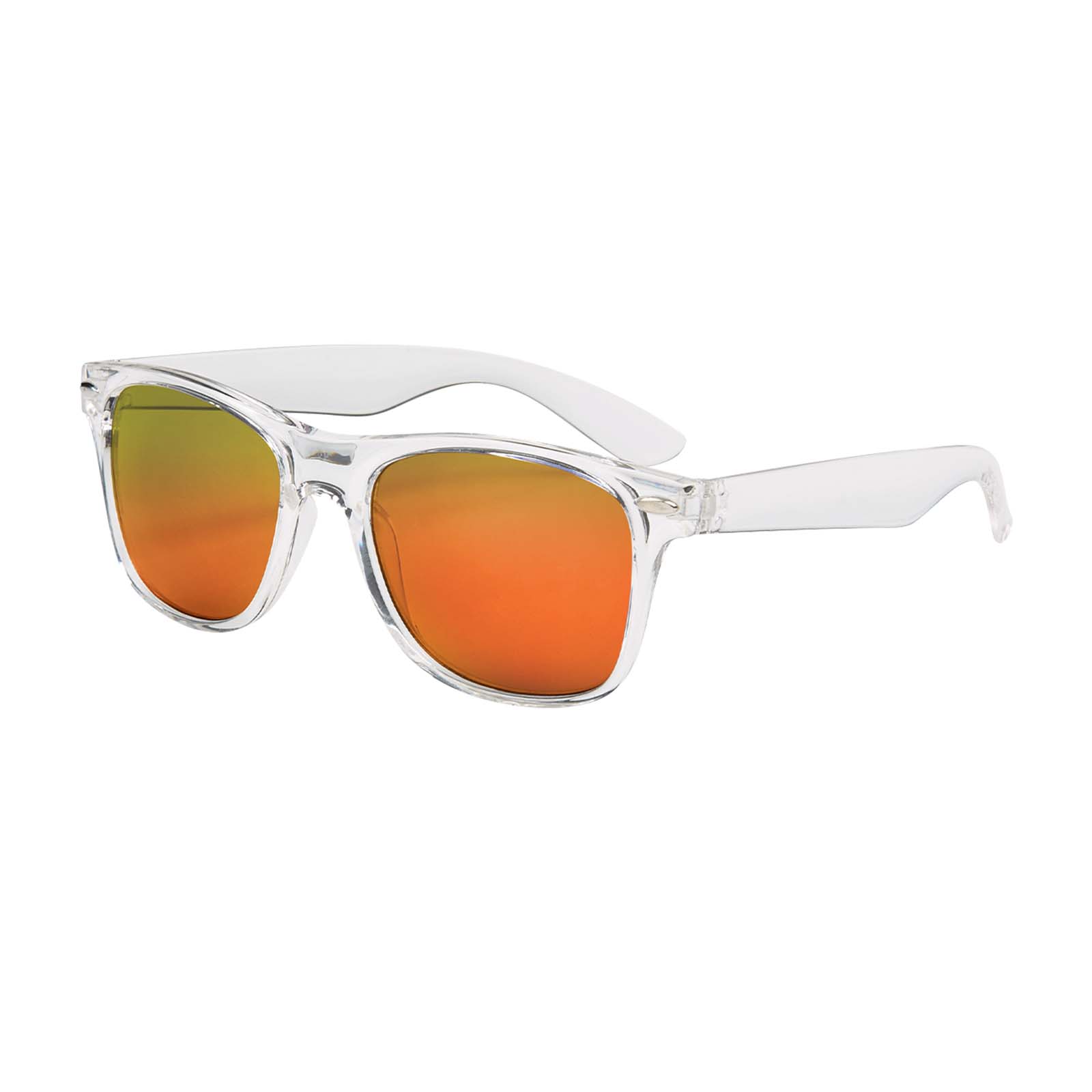Mirrored Clear Frame Malibu Sunglasses 6