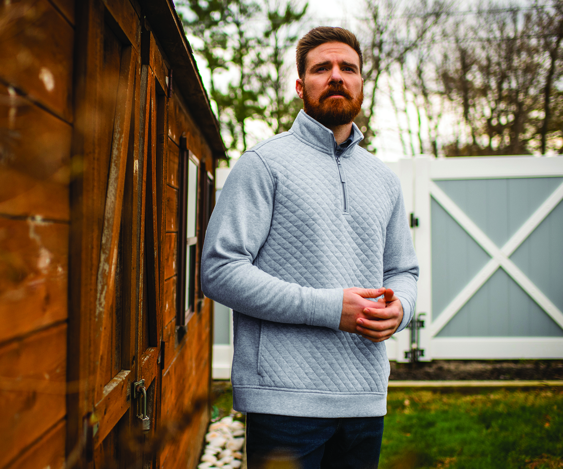 Men's Franconia Quilted Pullover, custom hoodie or sweatshirt with logo imprint 60