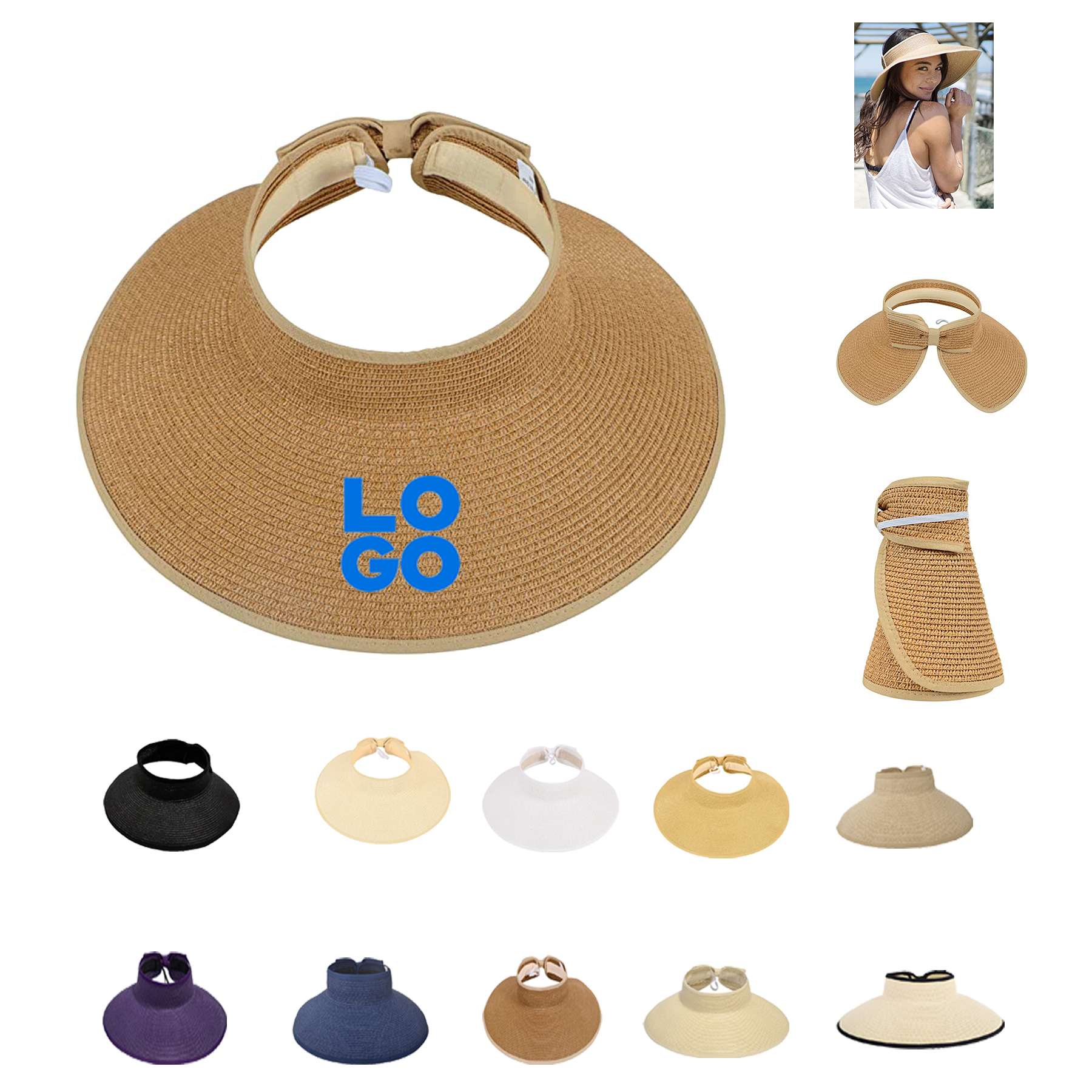Straw Sun Visor Hats 2
