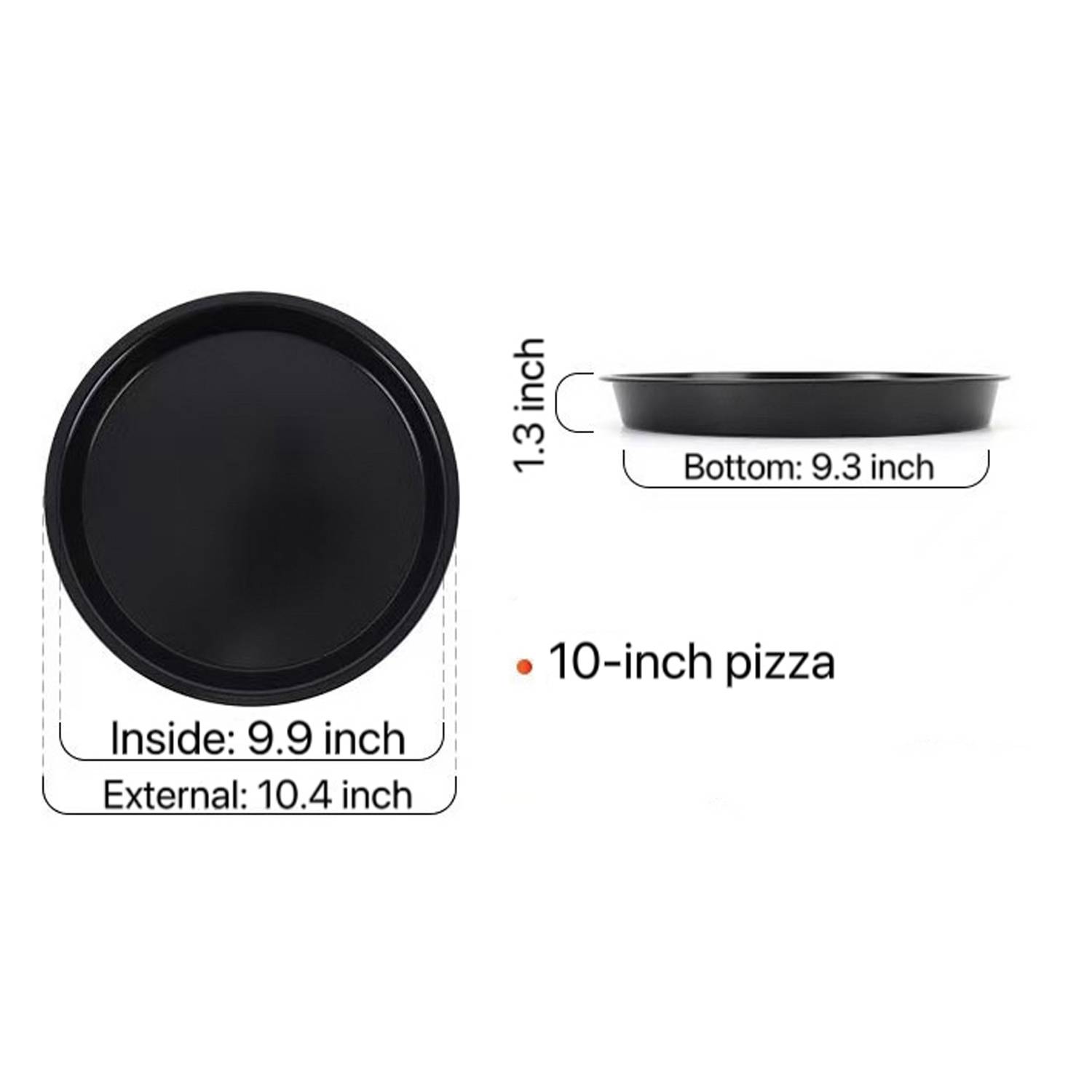6 Inch Carbon Steel Circular Pizza Baking Pan 6