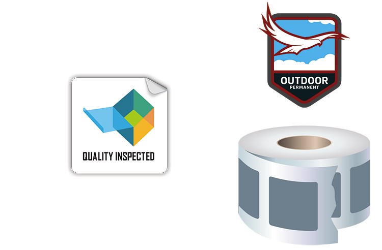 Roll Stickers / Decal - outdoor Permanent - 1x1 Square Shape 2