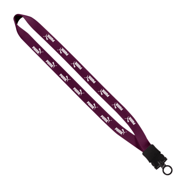 3/4" Smooth Nylon Lanyard with Snap-Buckle Release & O-Ring