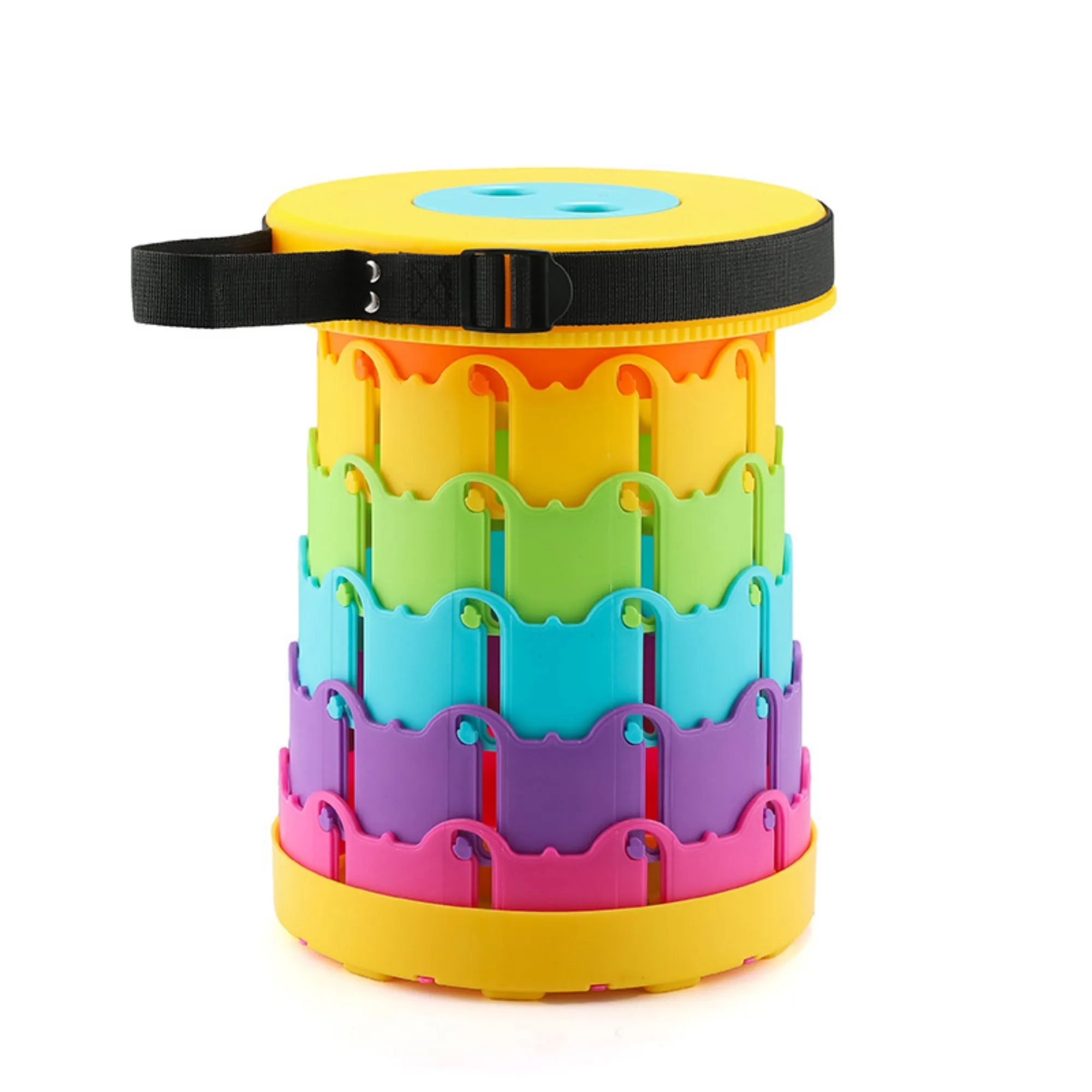 Rainbow Color Portable Telescoping Outdoor Stool 5