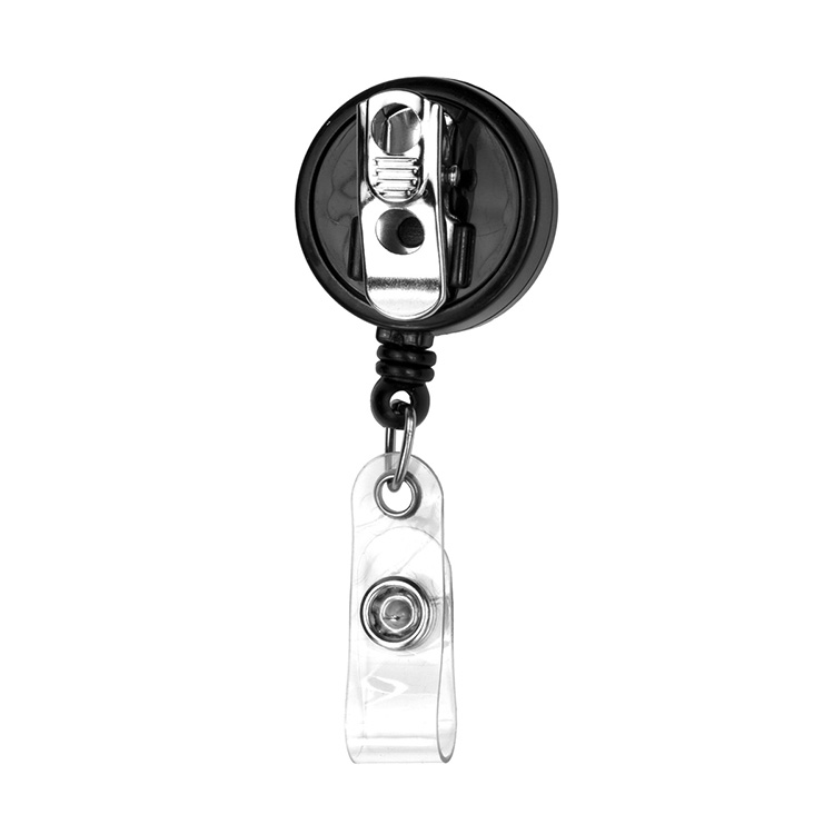 "Bellefontaine VL" 30" Cord Round Retractable Badge Reel and Badge Holder with Rotating Alligator Cl 18