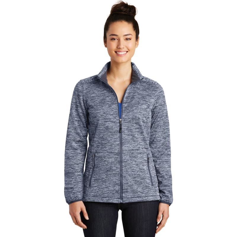 Sport-Tek Women's PosiCharge Electric Heather Soft Shell Jacket. 9