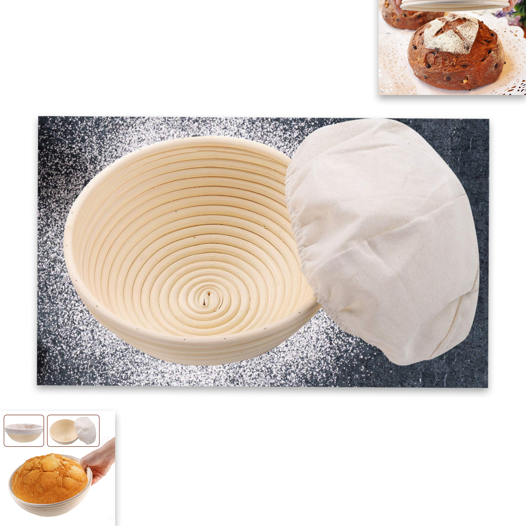 Round Bread Proofing Basket 2
