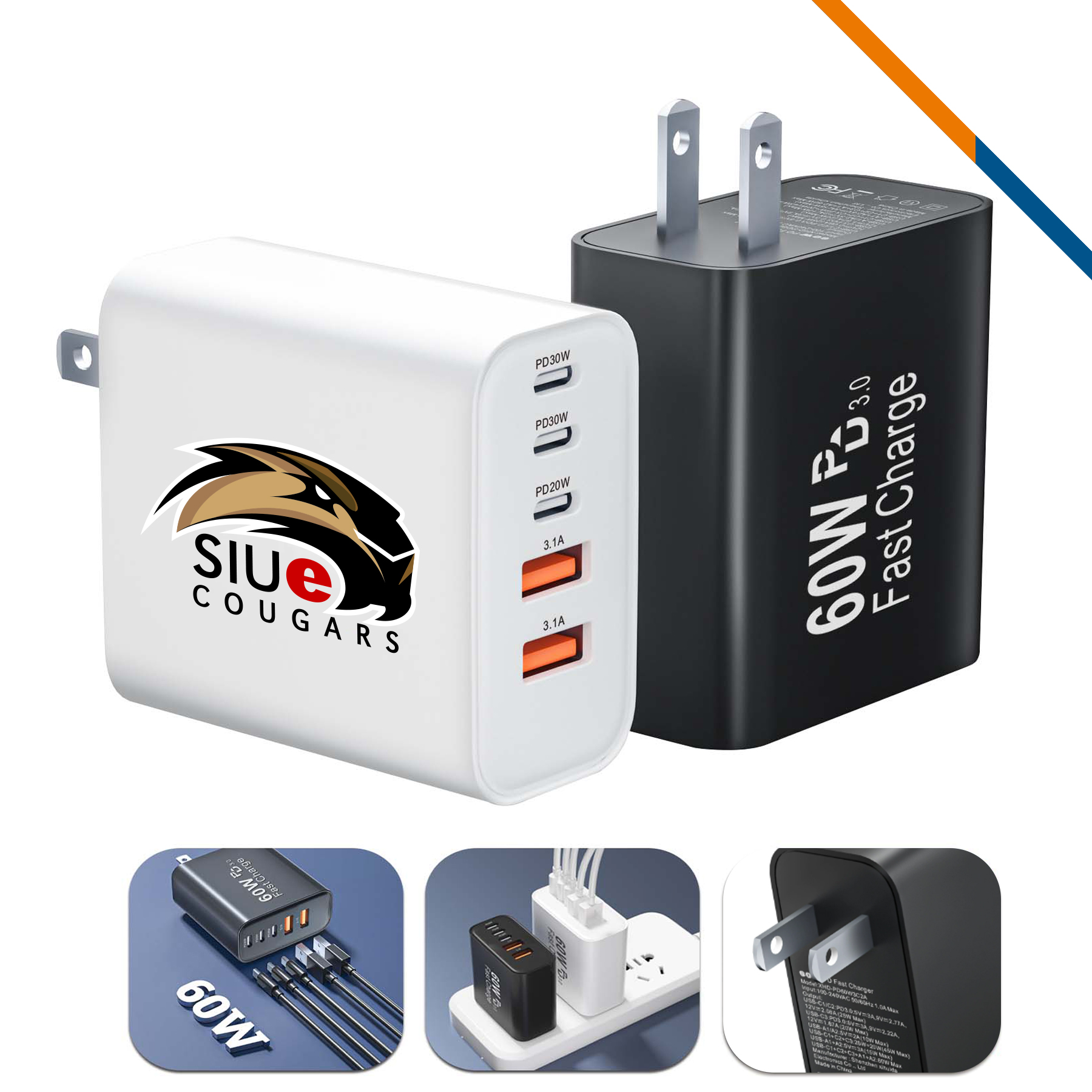 PowerPlex 60W 5 Ports Fast Charger 1