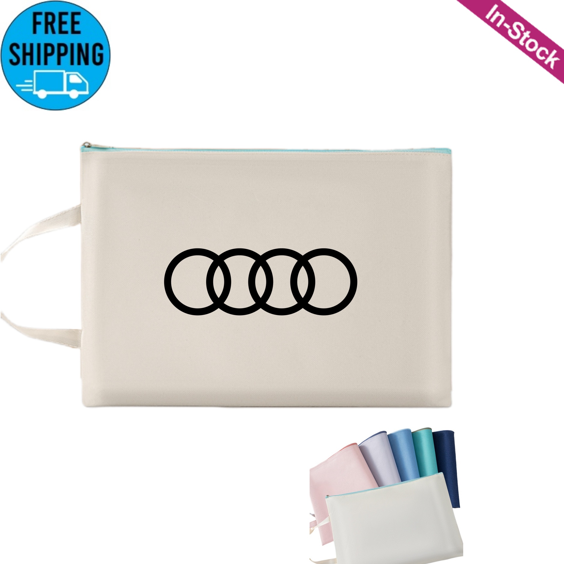 Oxford A4 Zipper File Bag Pouch with Handle 5