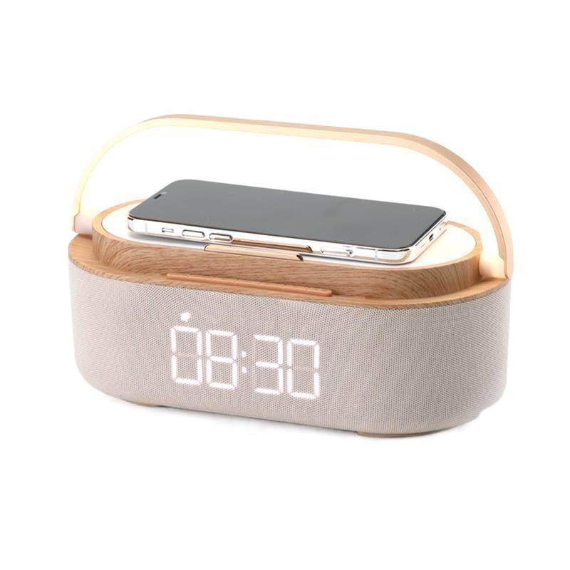 Wireless Charging Bluetooth Speaker w/ Alarm Clock 8