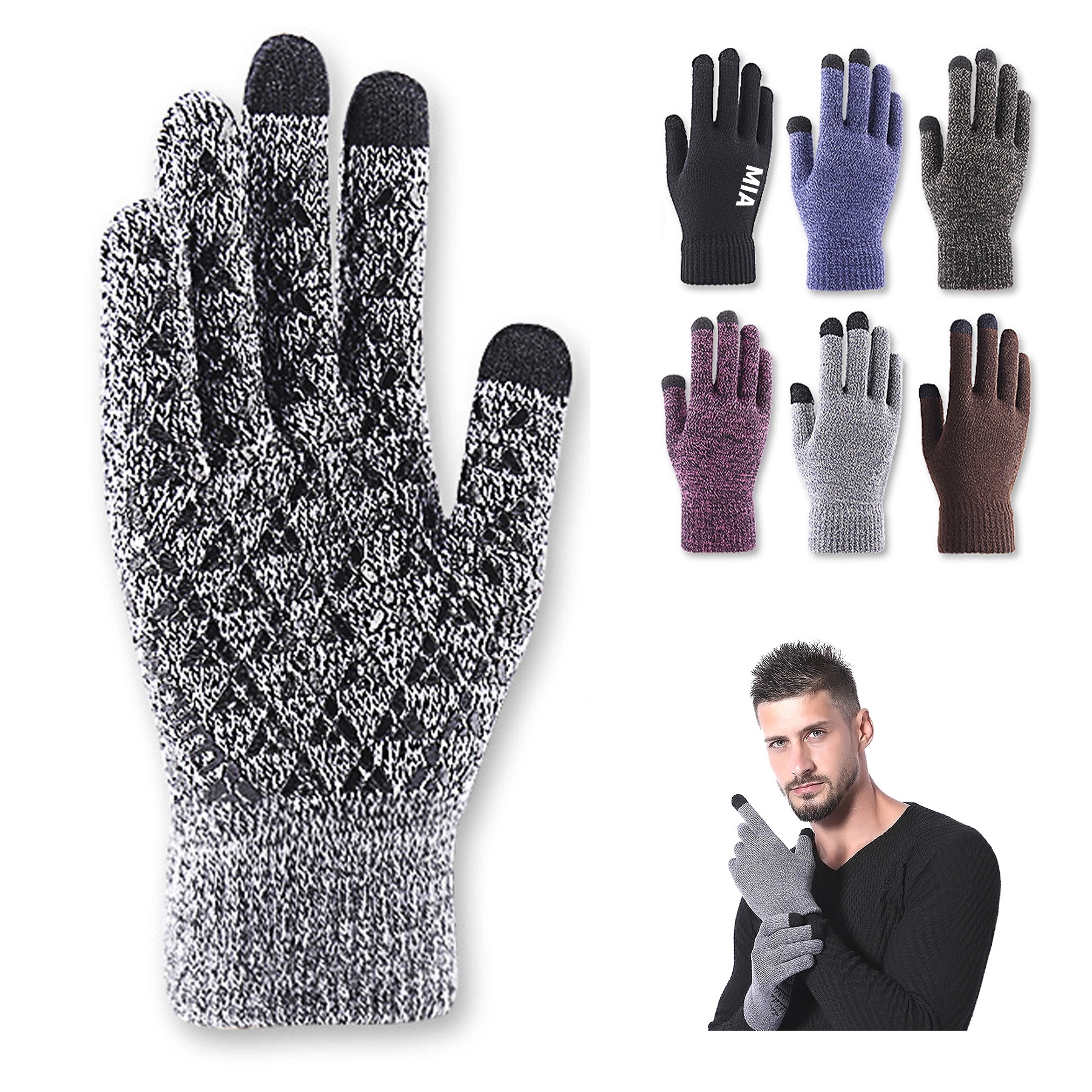 Warm Knitted Touchscreen Gloves 2