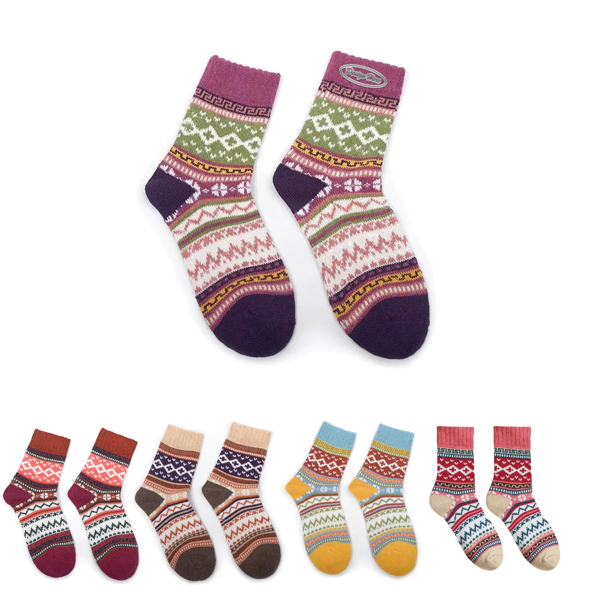 Women's Thick Knit Wool Winter Socks for Ultimate Warmth 2