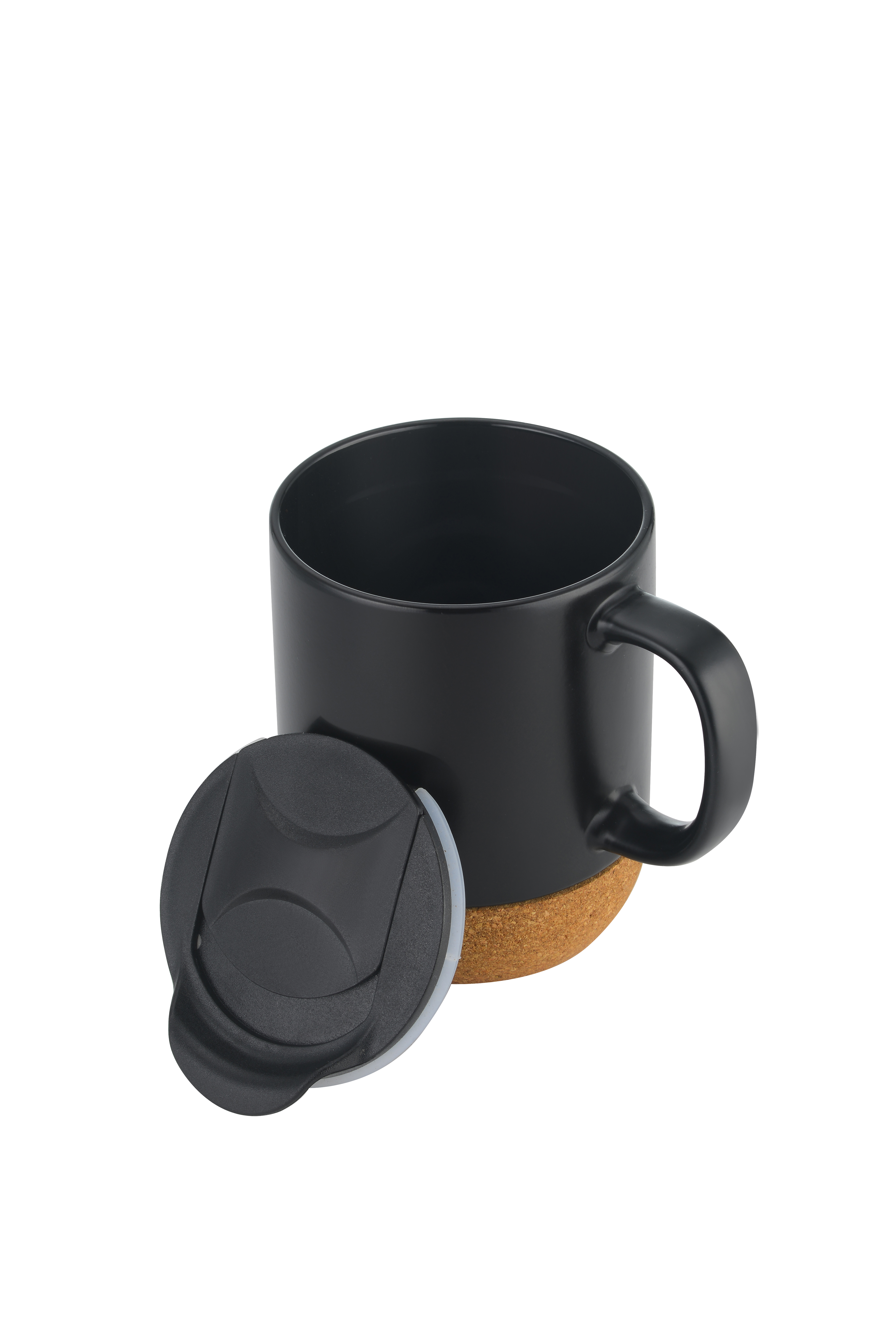 12oz. Cork Base Ceramic Mug with Lid 7
