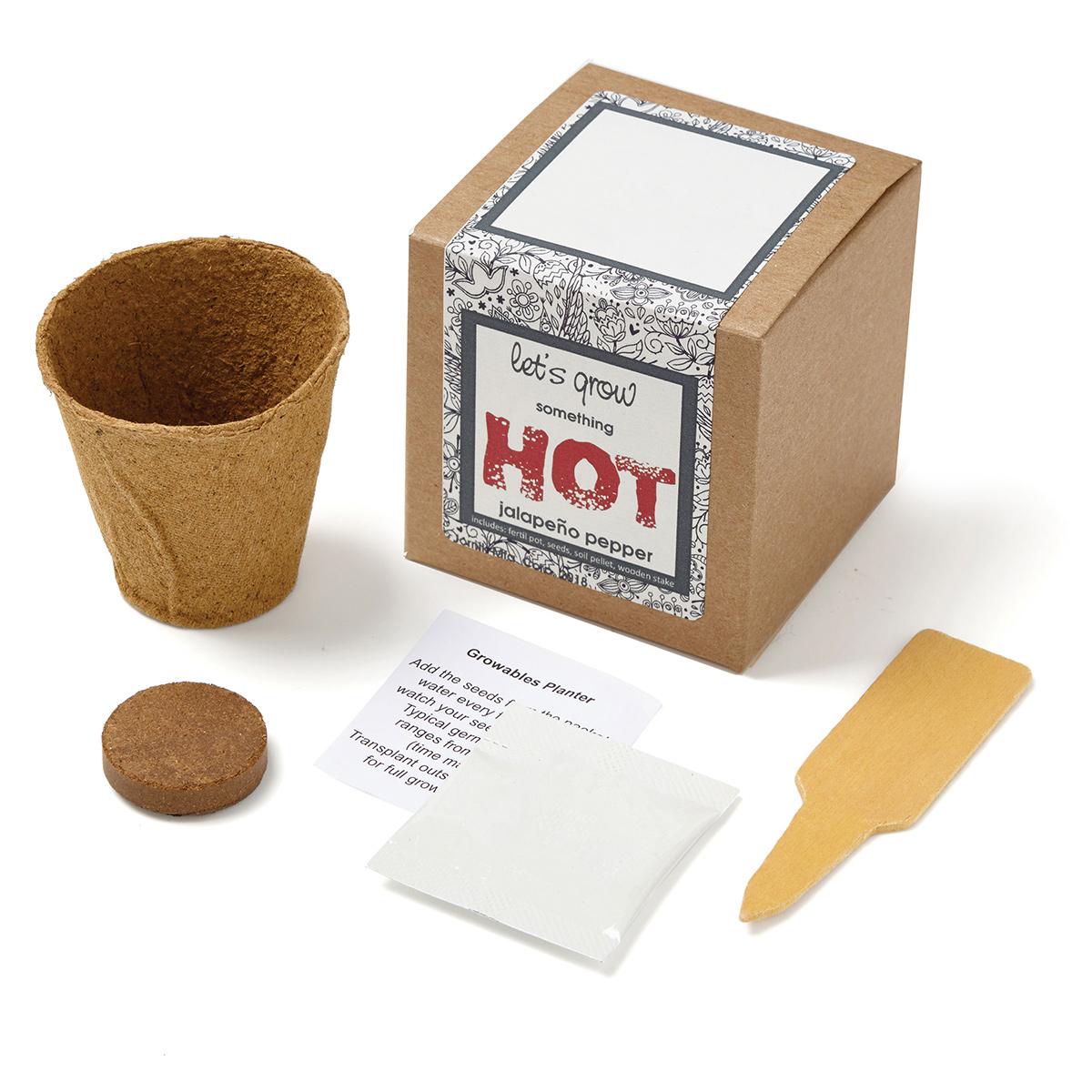 Jalapeno Peppers Growables Planter in Kraft Gift Box w/Seeds