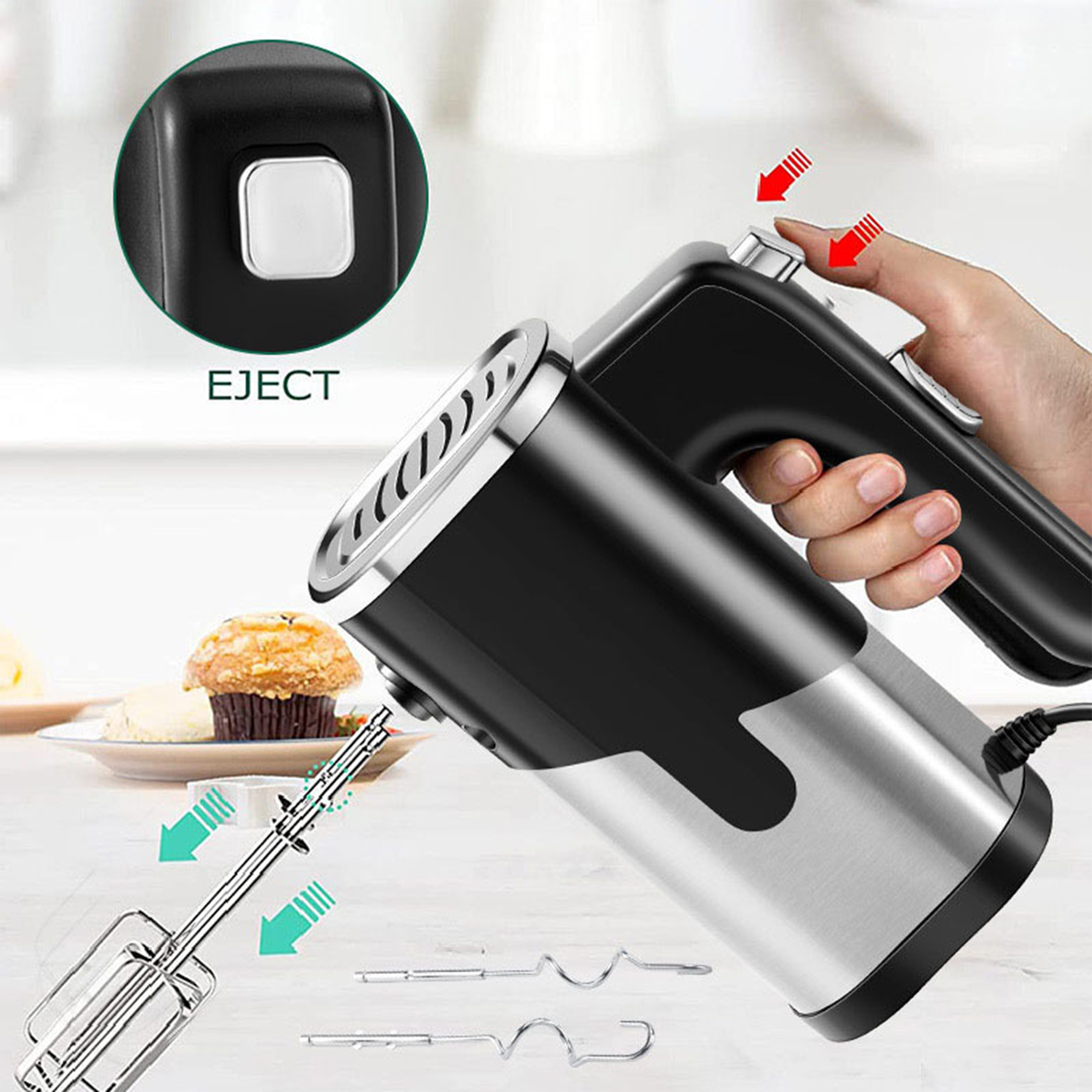 Stainless Steel Electric Egg Beater 5