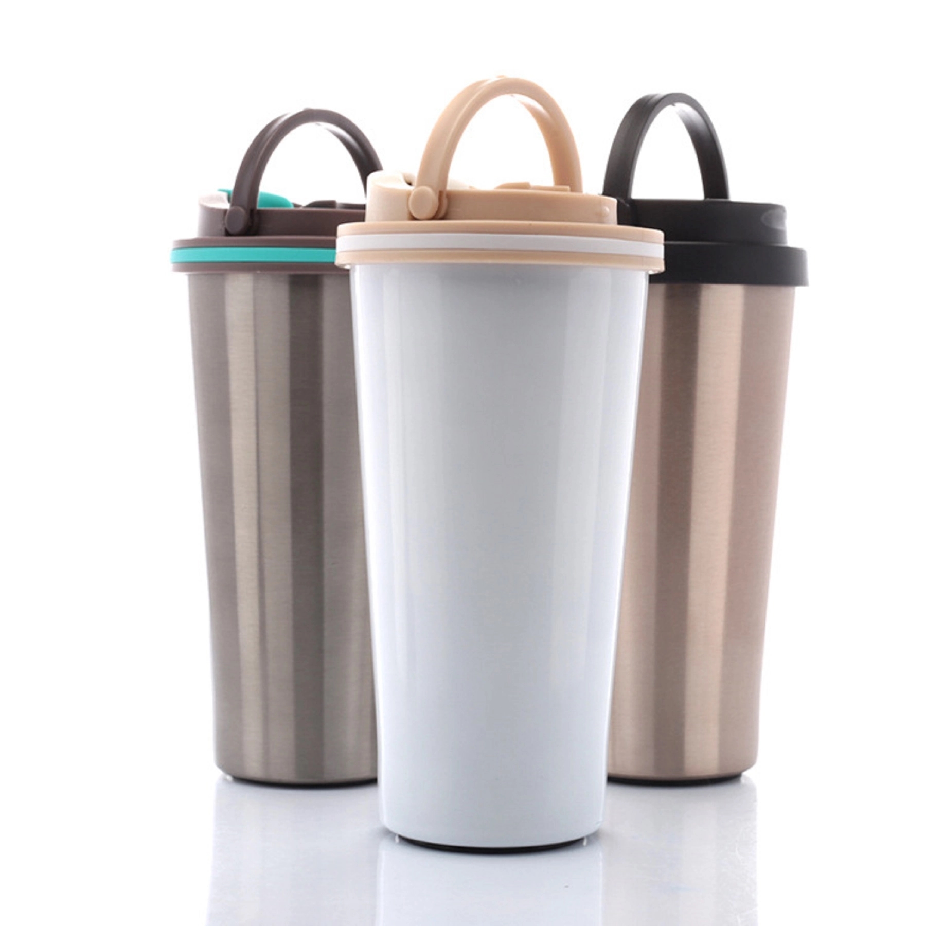 15 oz Double Wall Stainless Steel Coffee Tumbler with Lid 10