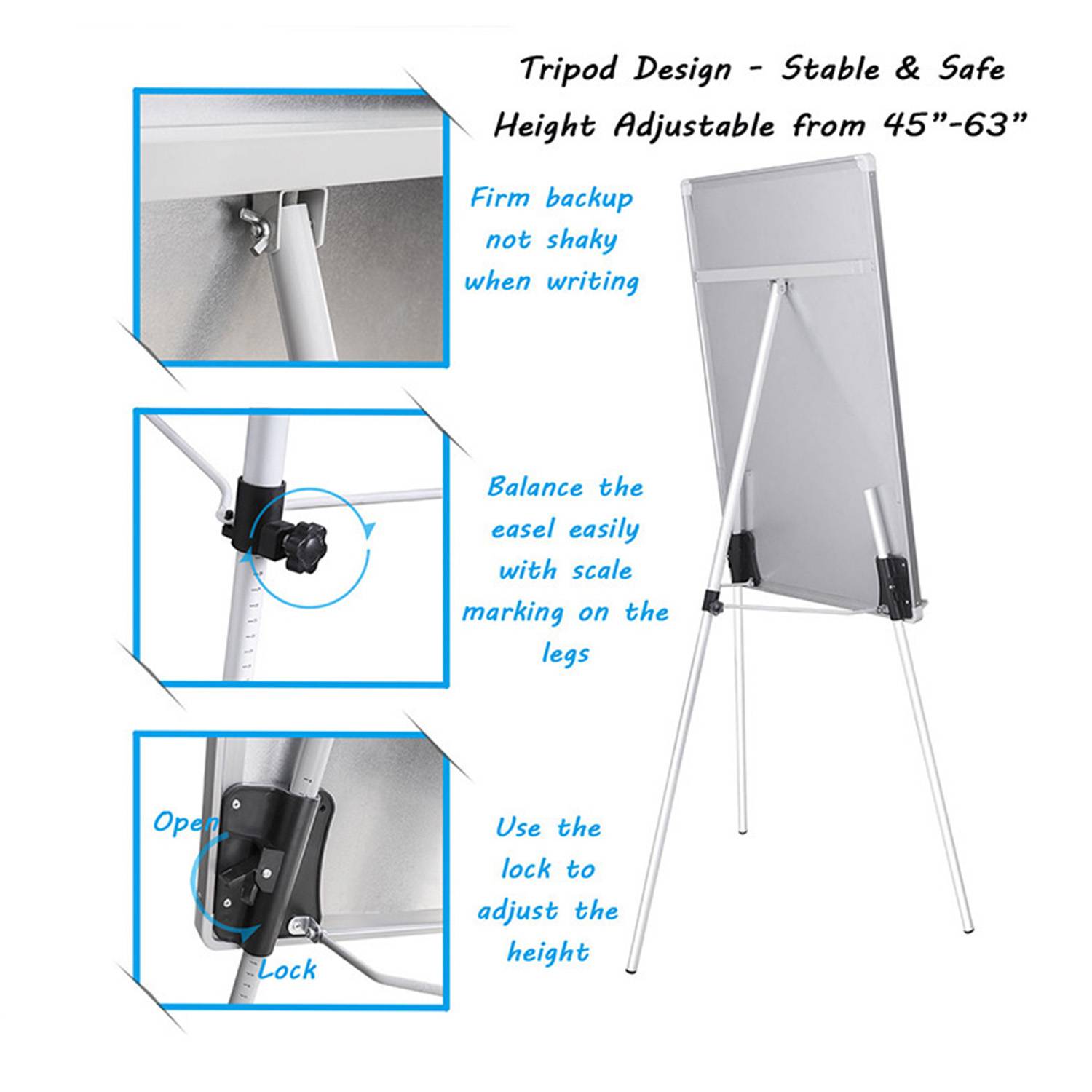 Adjustable Aluminum Dry Erase Whiteboard 6