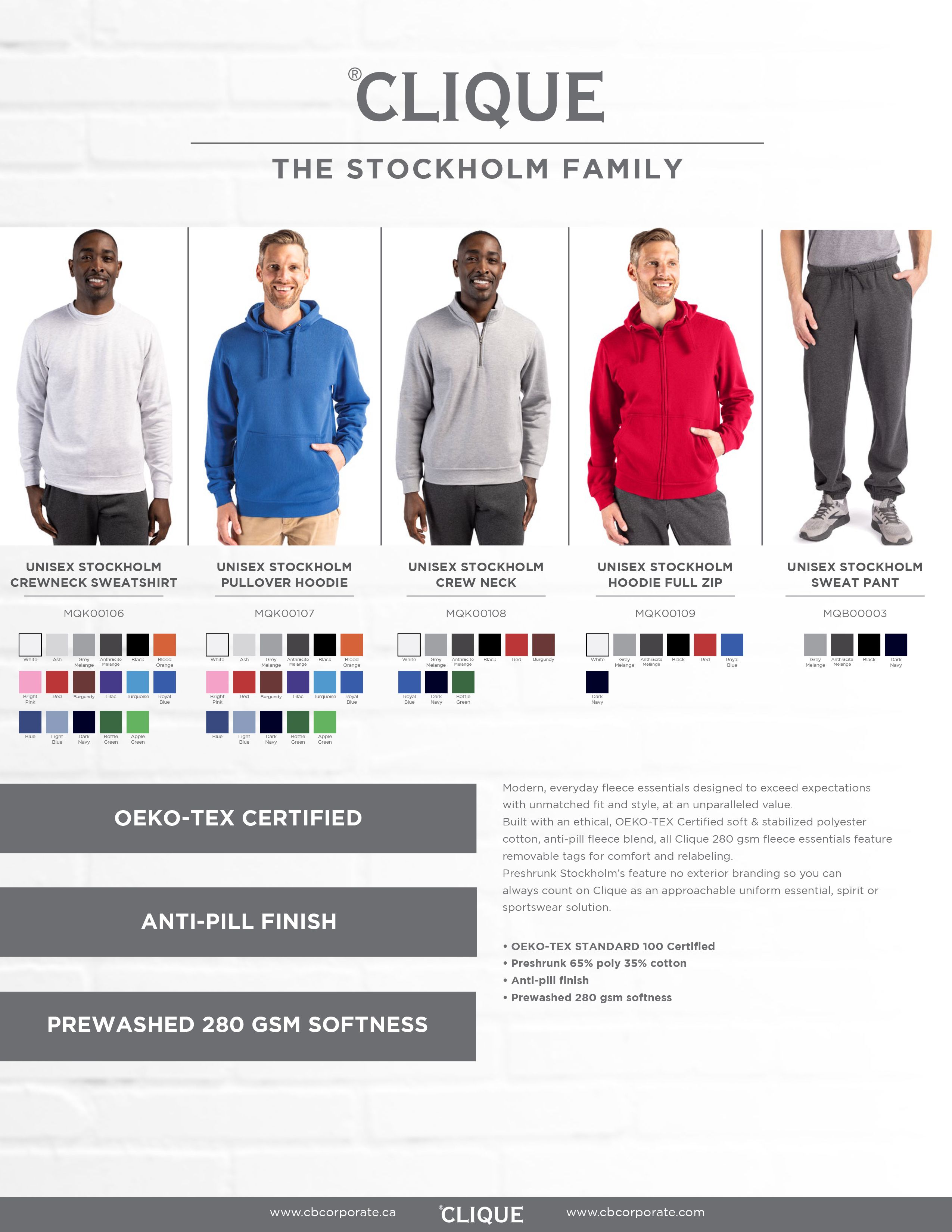 Clique Stockholm Unisex Jogger Sweatpant 4