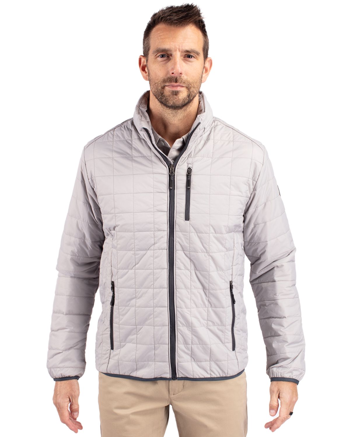 Cutter & Buck Rainier Recycled Insulated Puffer Mens Full Zip Jacket 39