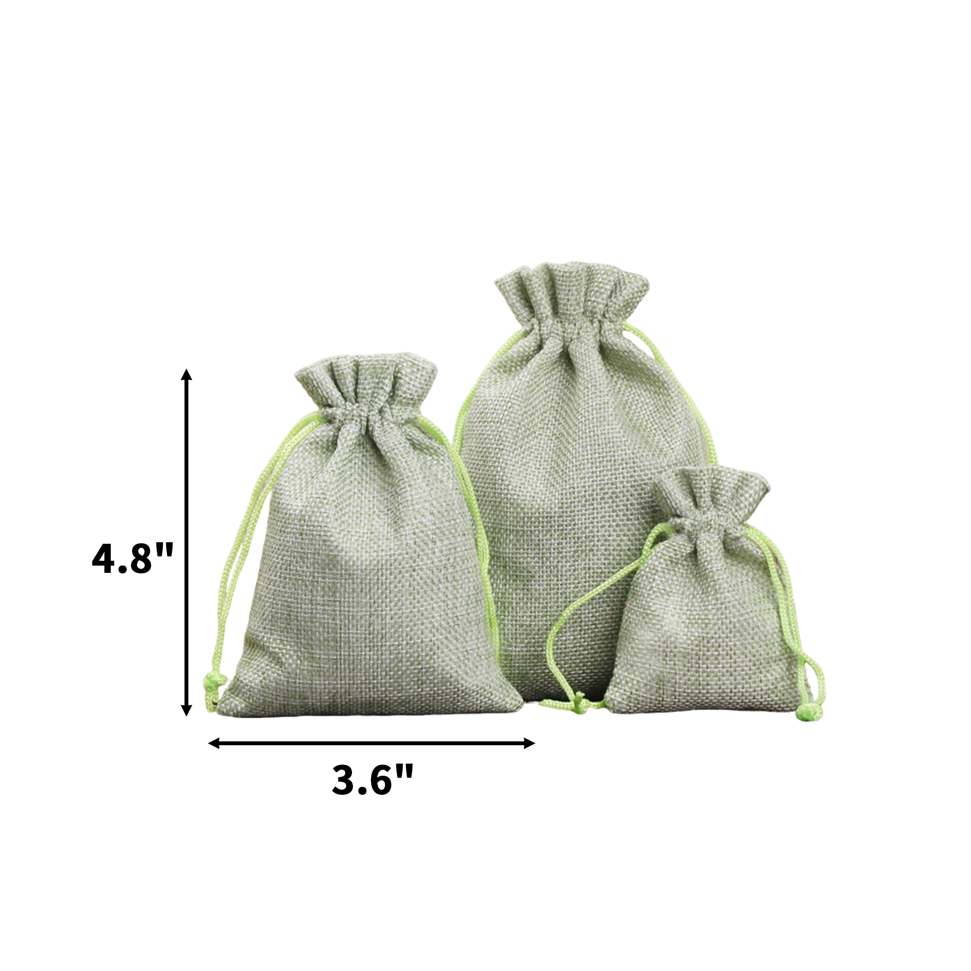 Burlap Drawstring Gift Pouch With Double Knot Closure 14