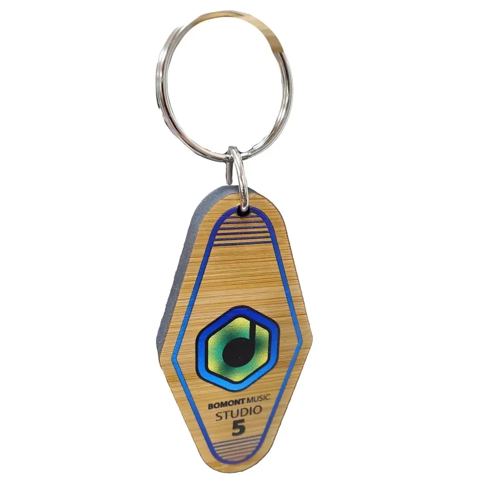 Vintage Bamboo Motel Keychain Hotel Key Tag 10