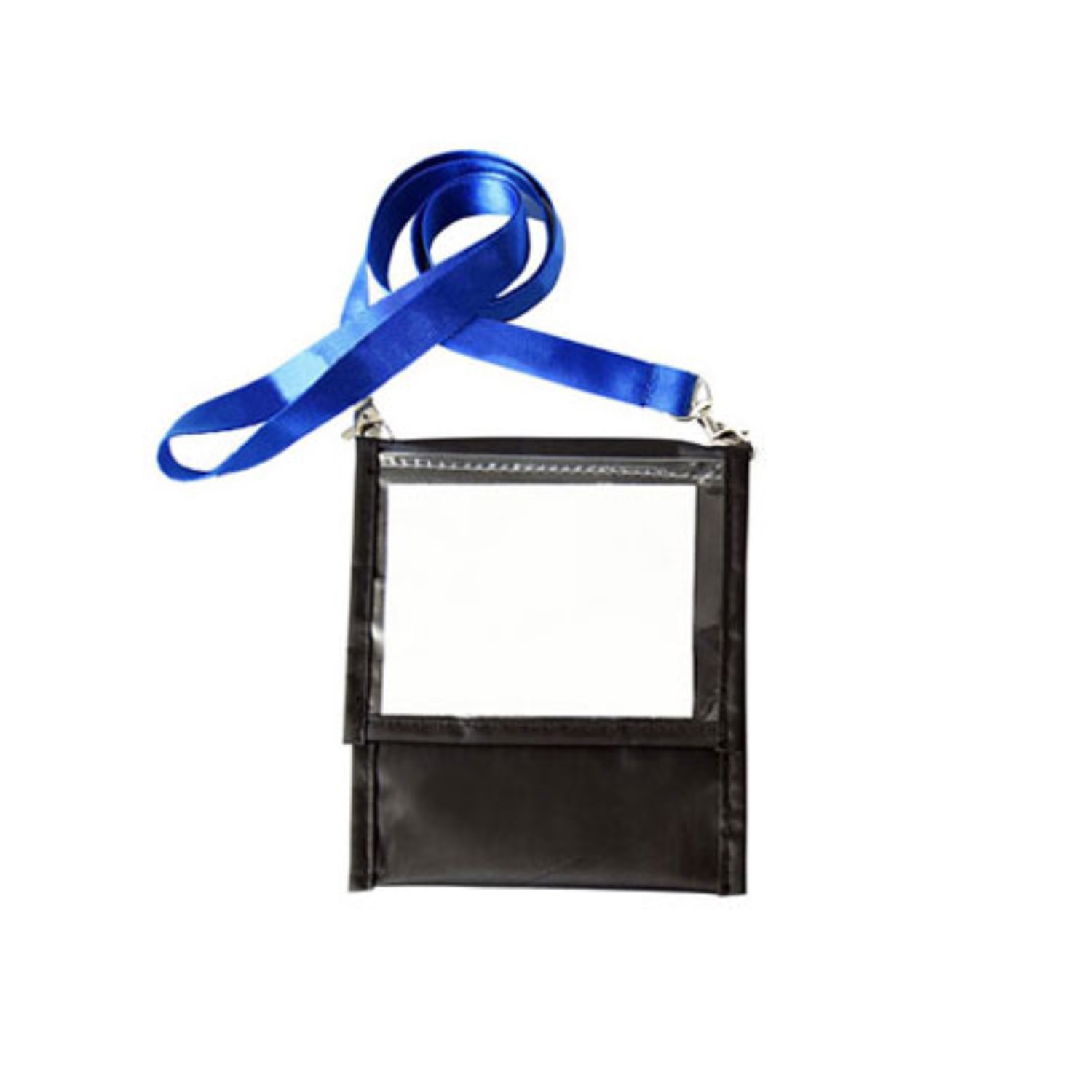 NYLON TWO TONE FRONT FLAP POCKET NECK WALLET WITH SIX POCKETS