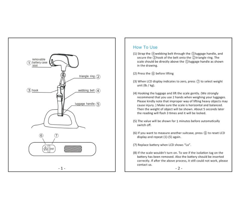 Digital Luggage Scale 9