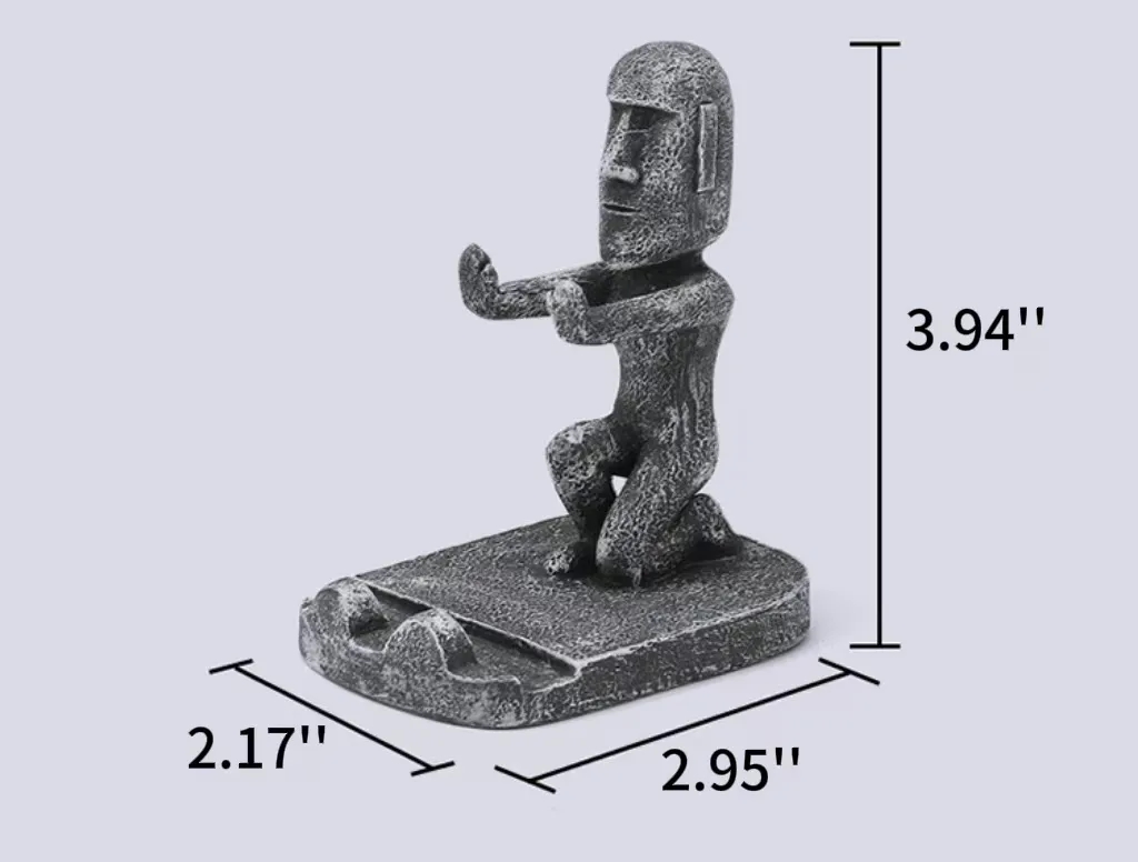 Kung Fu moai Easter Island phone stand 3