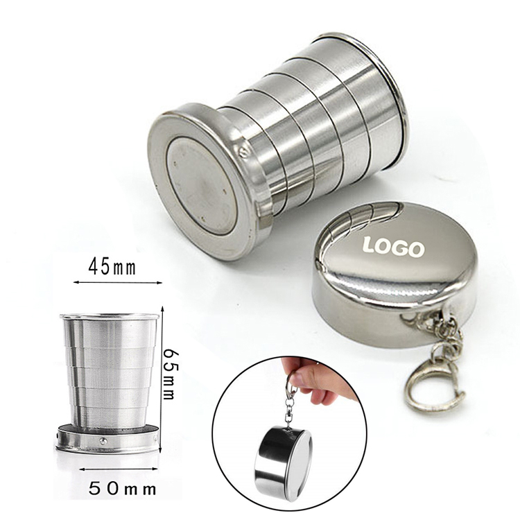 2.5OZ Collapsible Stainless Steel Trave Cup 2
