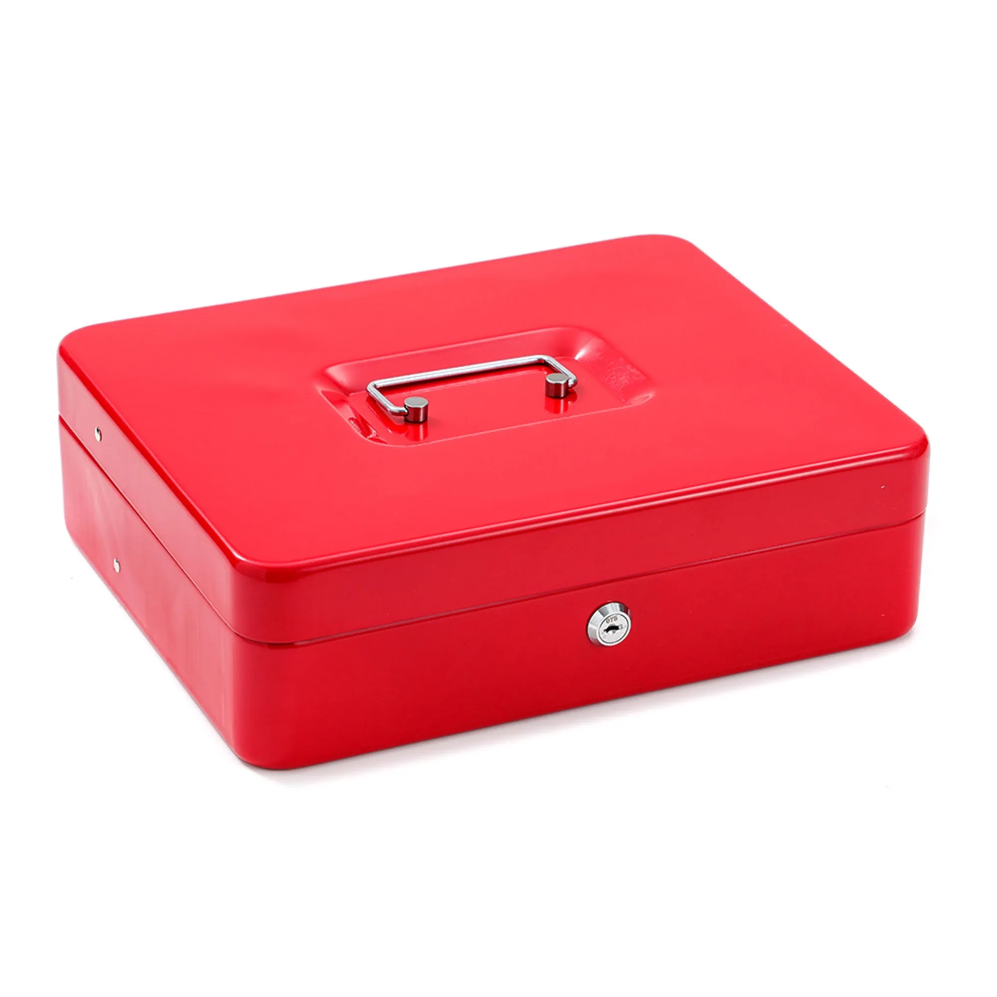Portable Keyed Metal Cash Box With Custom Print 2