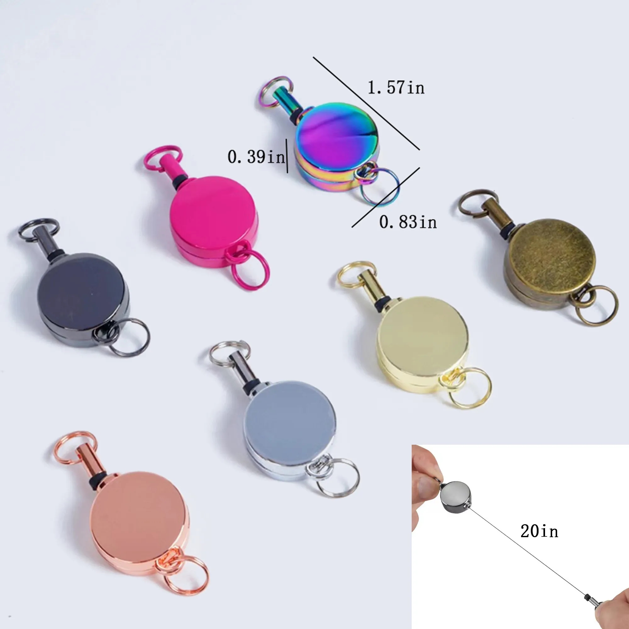 Pull Tab Keychain Hook Badge Holder for Luggage & Bags 3