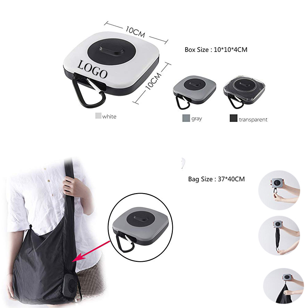 Reusable Grocery Shopping Tote Bag In a Case With Hook 1