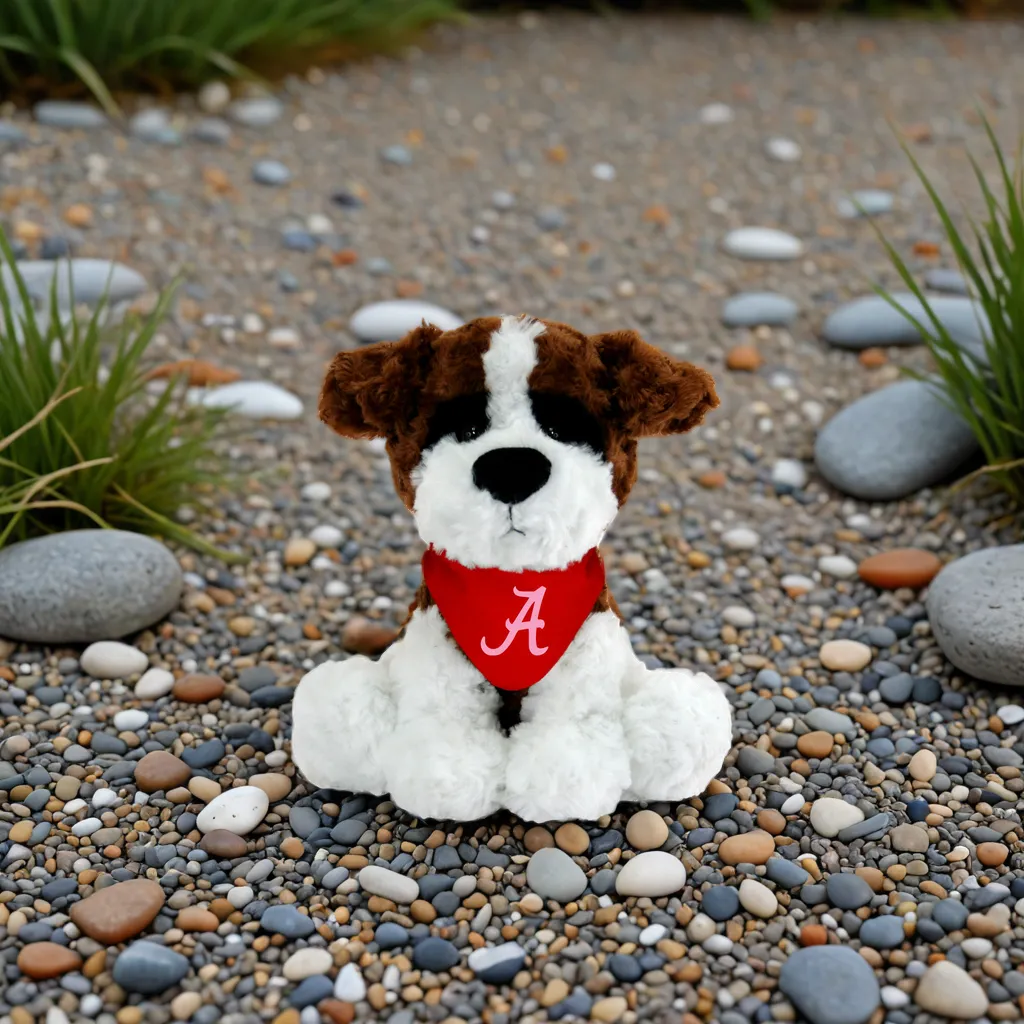 10" Large Sitting Dog - Brown & White 6