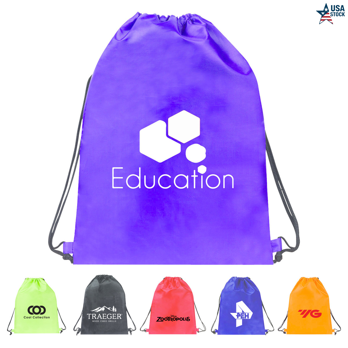 QuickCinch Drawstring Backpack with Large Imprint Area 4
