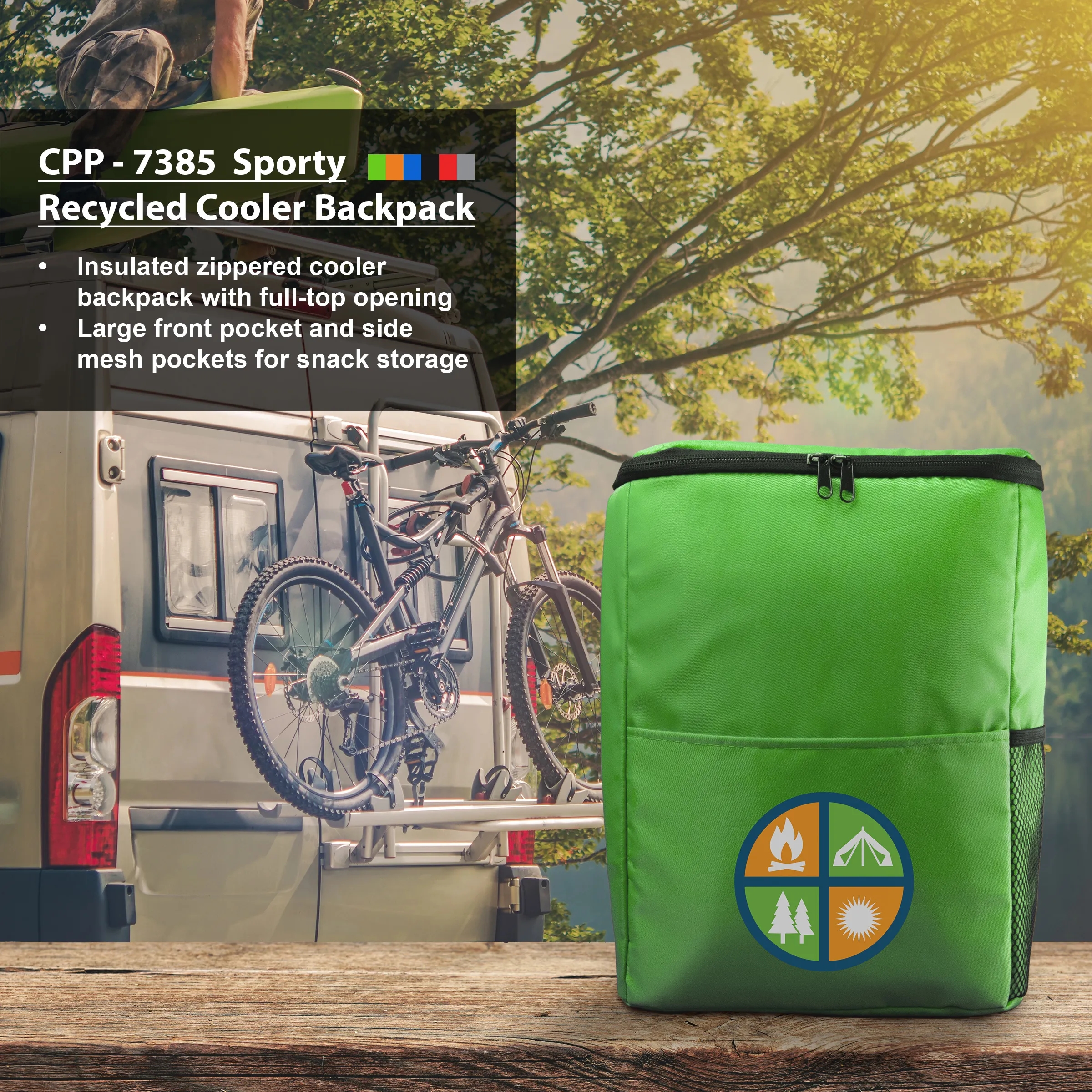 Sporty Recycled Cooler Backpack 7