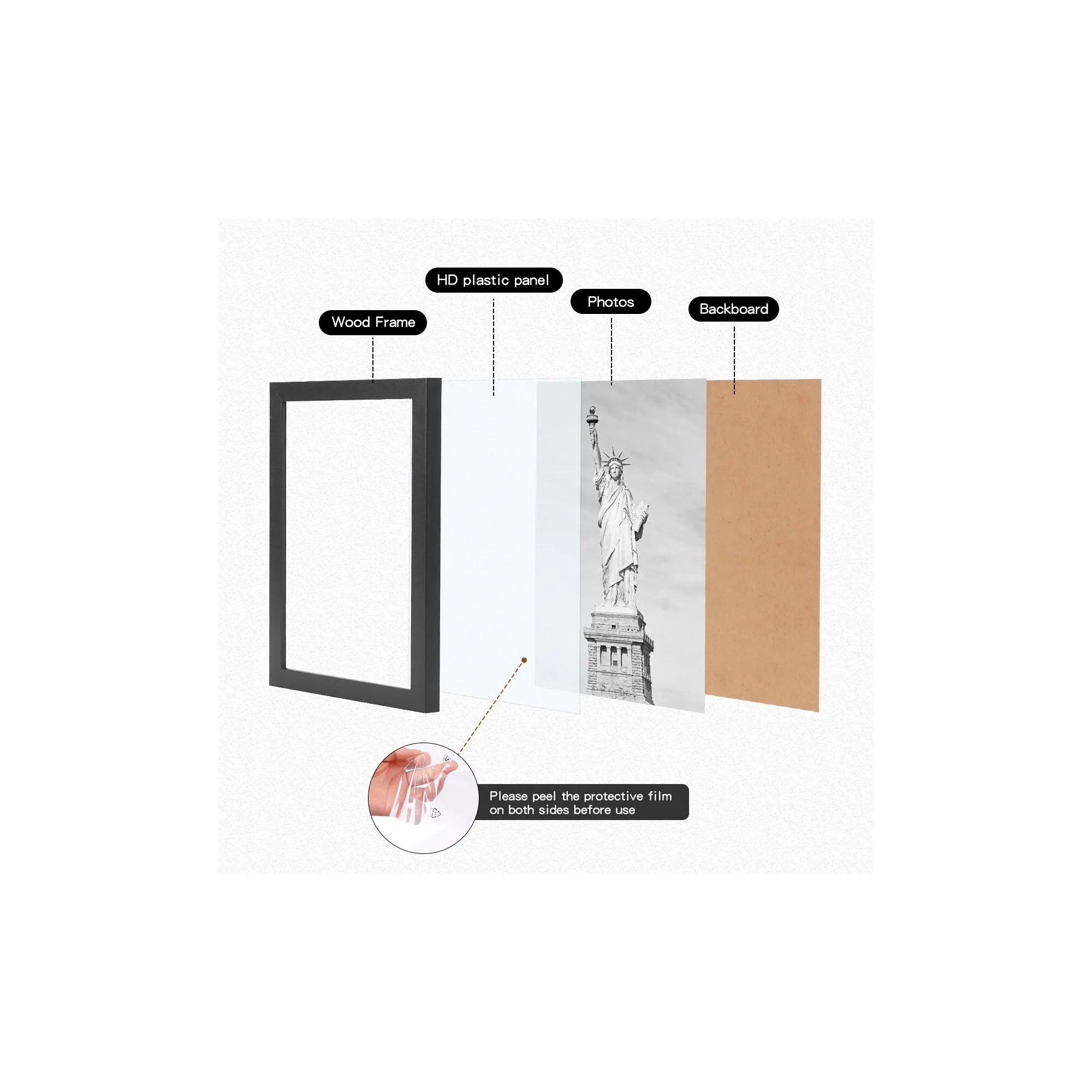 Wooden Photo Frame With Logo For Anniversary,Travel 5