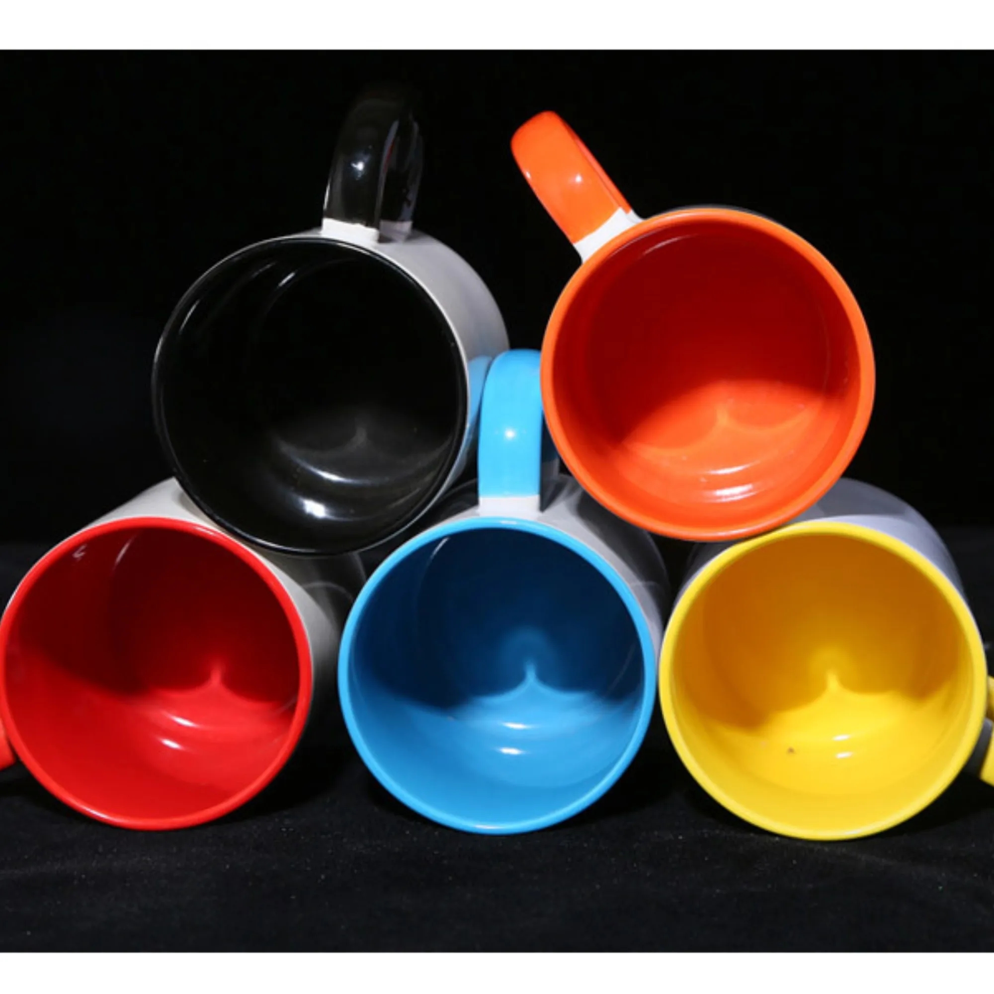 Ceramic mug double color coated large capacity mug 5