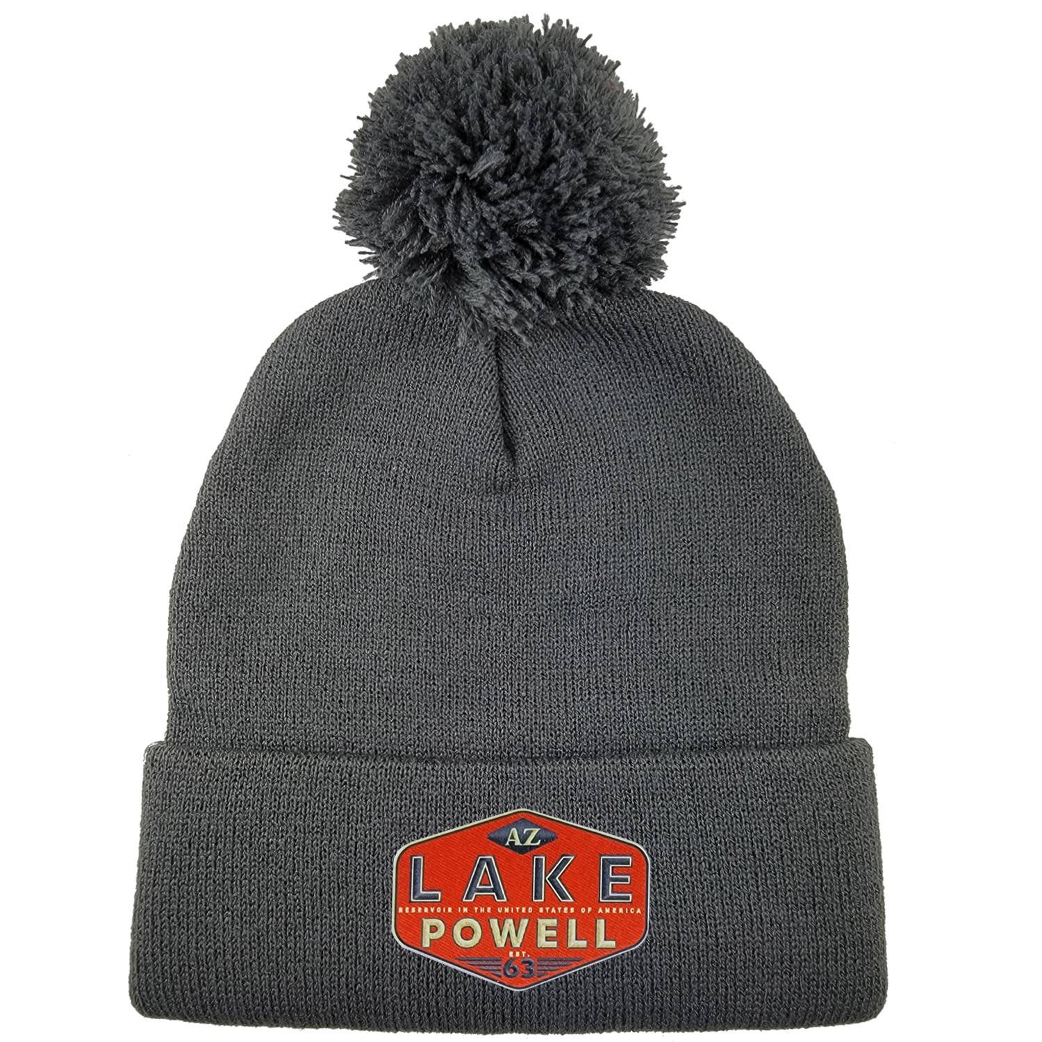 Pom Pom Knit Roll Cuff Beanie Cap