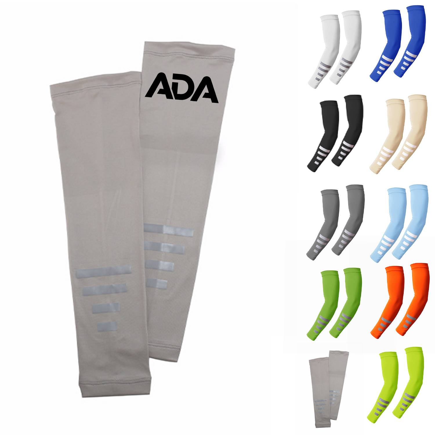 Reflective Strap Sun Protection Compression Arm Sleeves 4