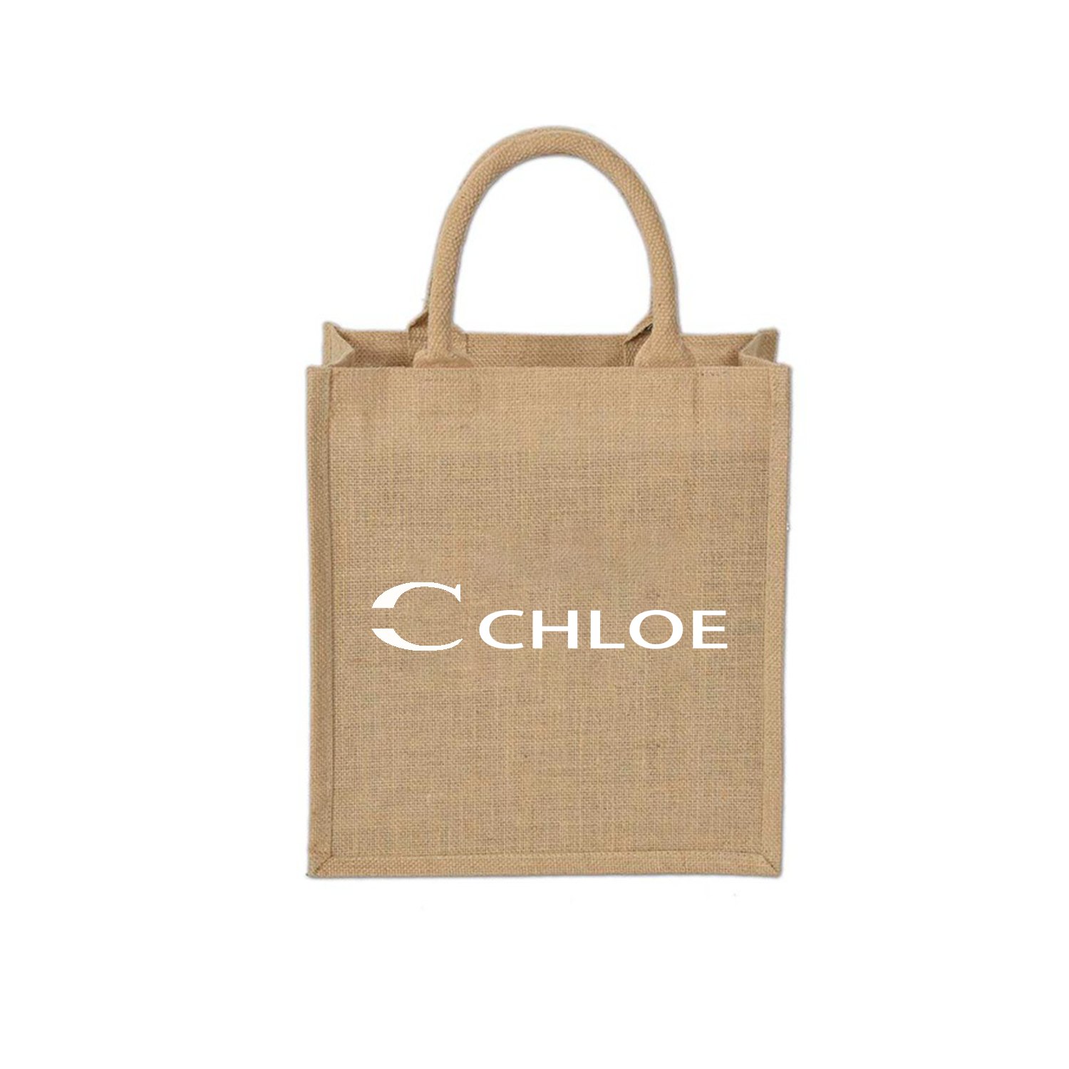 Laminated Jute Tote Bag, custom tote bag with logo imprint 1