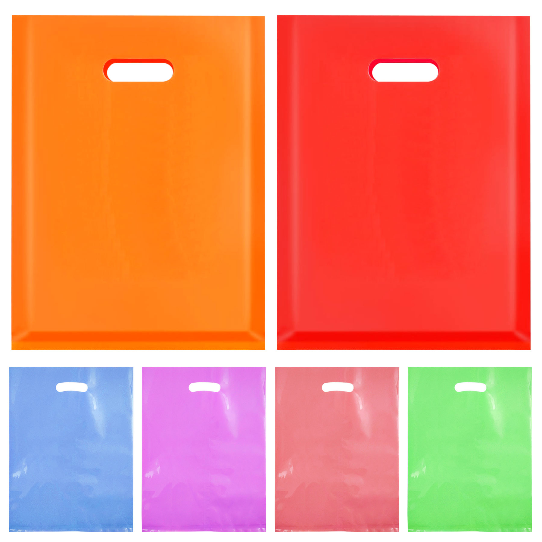 Soft PE Plastic Die Cut Shop Tote Bags 1