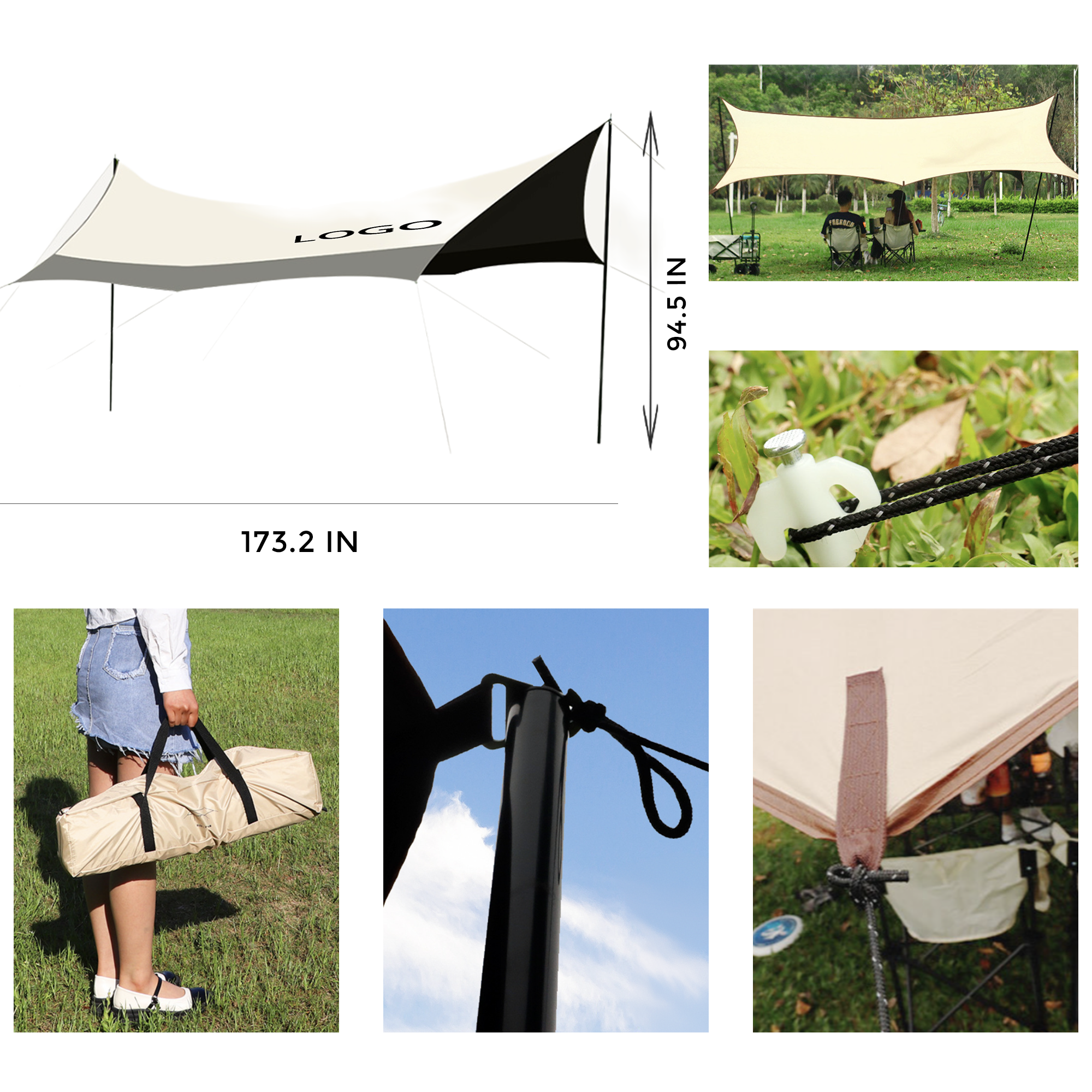 MOQ 1 PCS Outdoor Sunshade Canopy 2