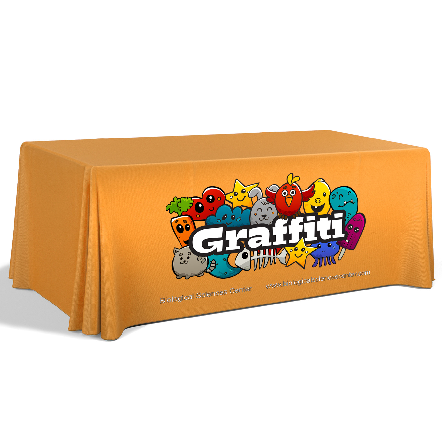 6' Premium Draped Standard Table Cover(Full Color Dye Sublimation) 4