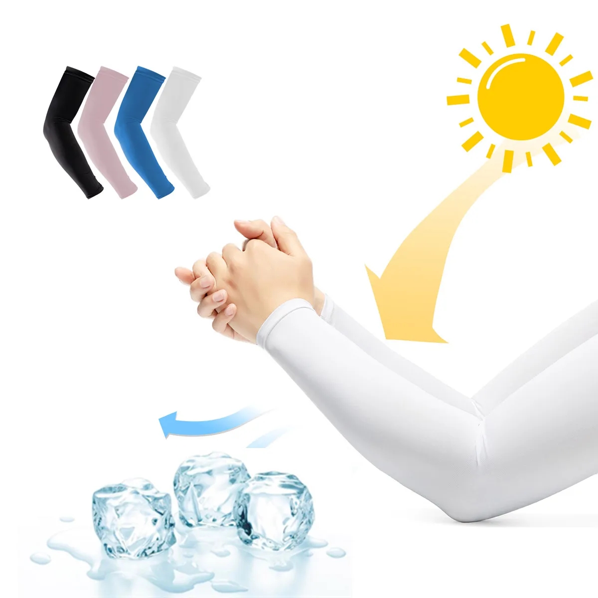 Elastic Outdoor Seamless Cool Arm Sleeves 5