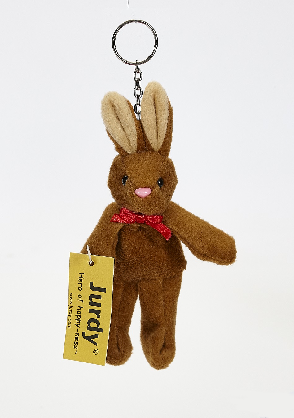 Stuffed Animal Keychain- Bunny, Brown 2