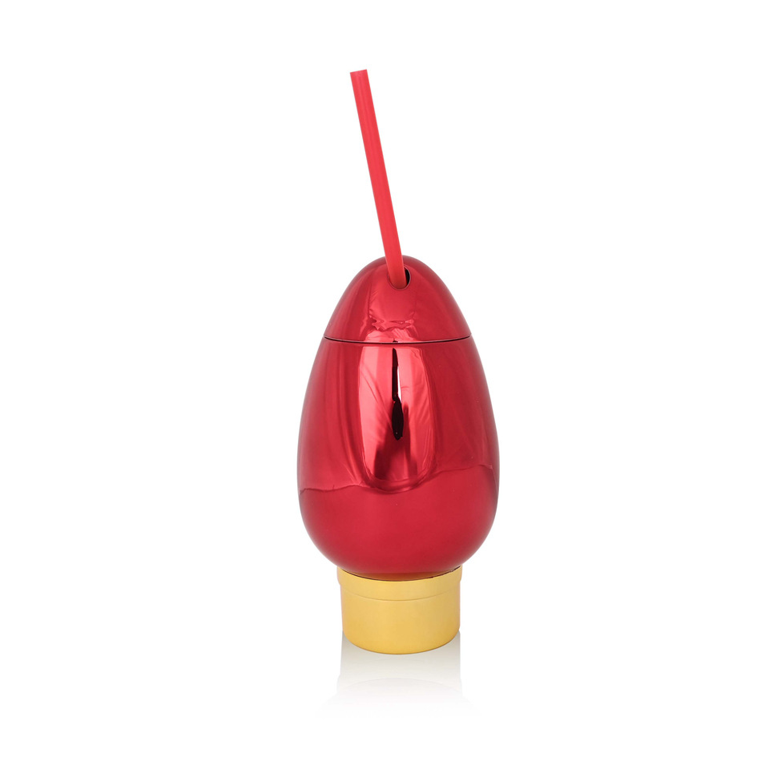Christmas Light Bulb Beverage Cup With Straw 4