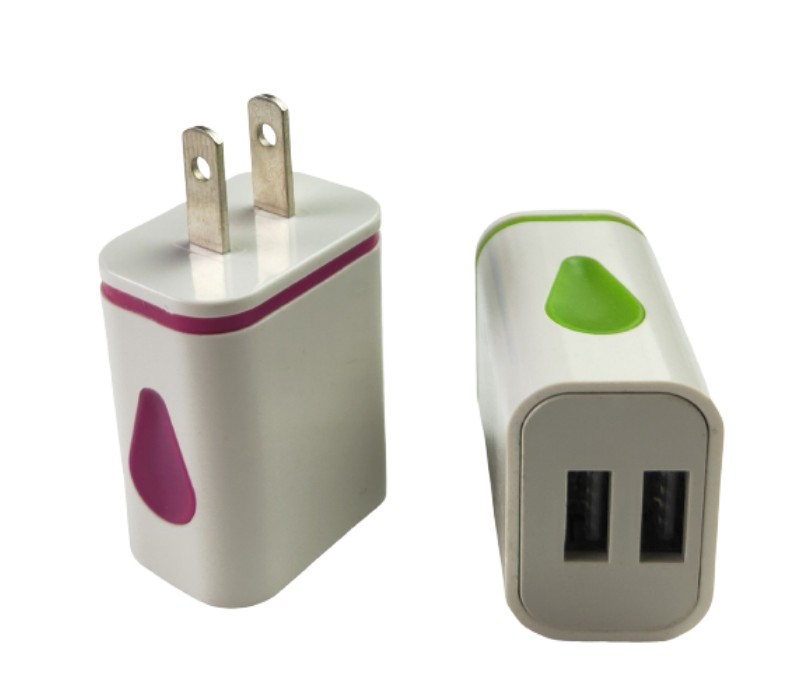 Colorful Dual Port USB Wall Plug Charger 10